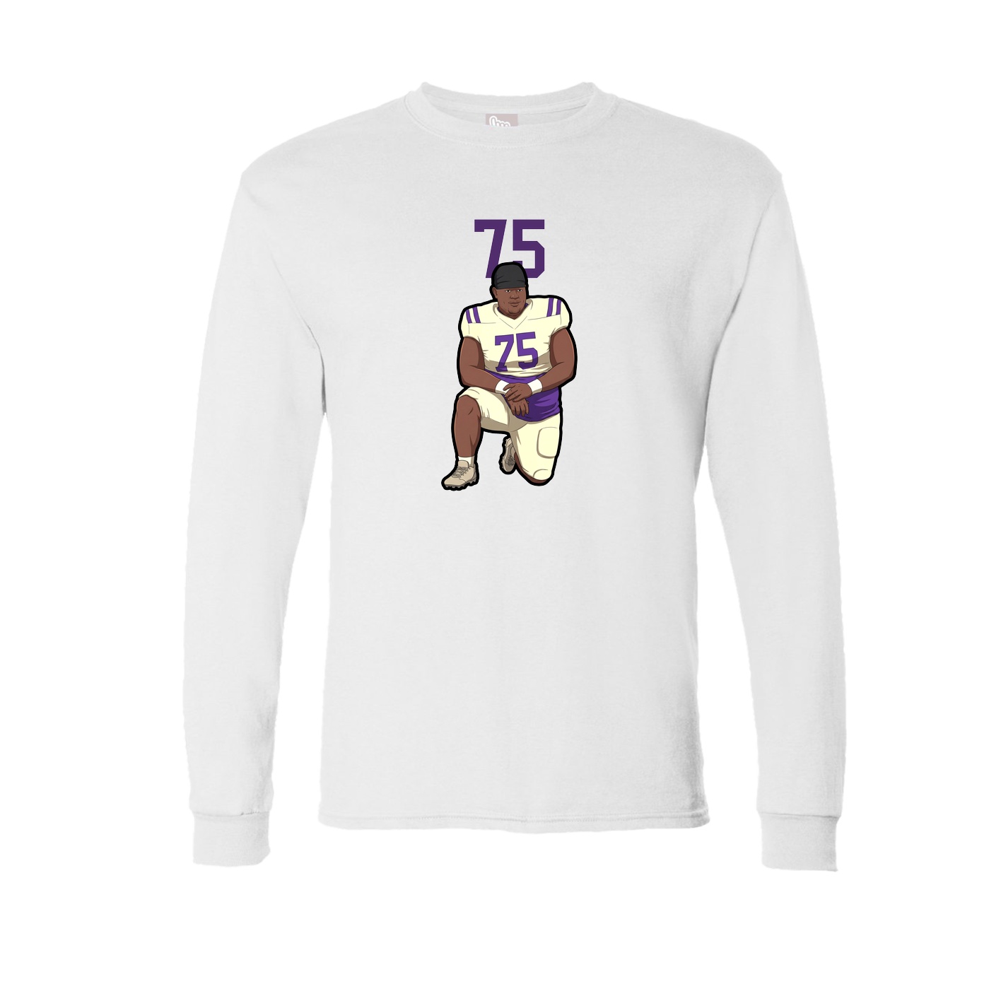 Long Sleeve Tee — Number Top in White
