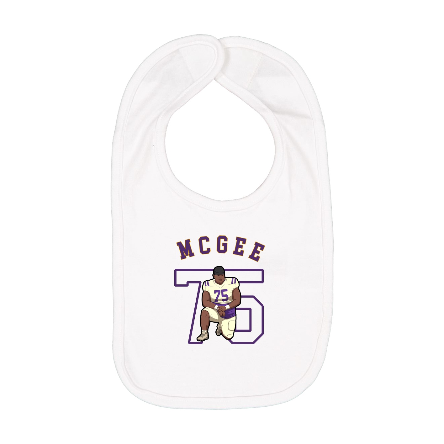 Infant Bib — Shirsey Arch in White