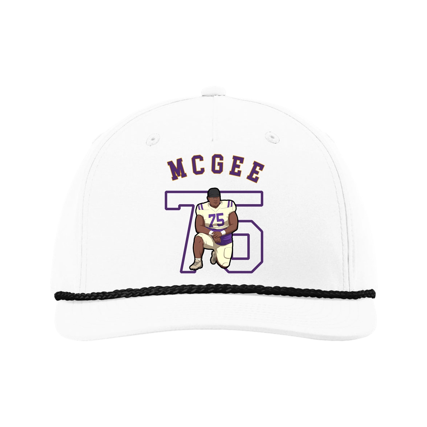 Five-Panel Classic Rope Cap — Shirsey Arch in White