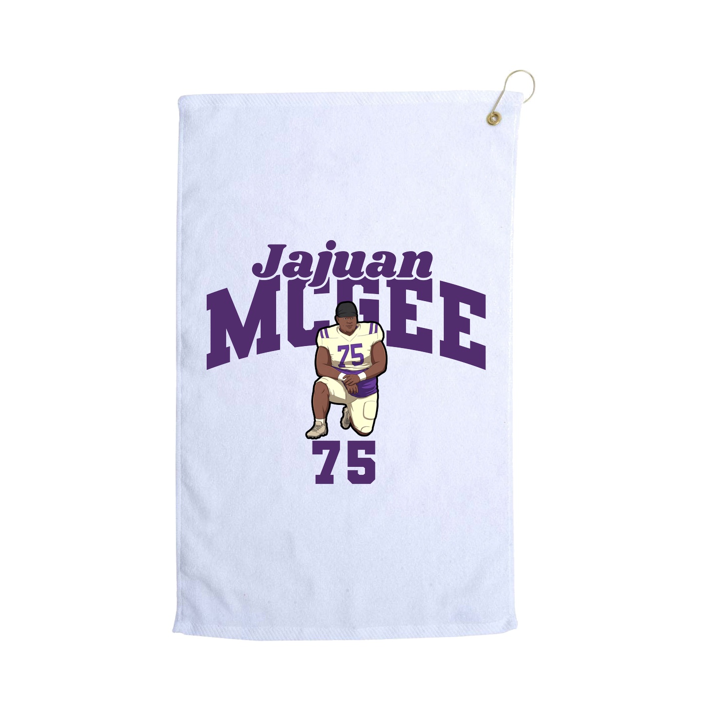 Golf Towel — Signature Arch in White