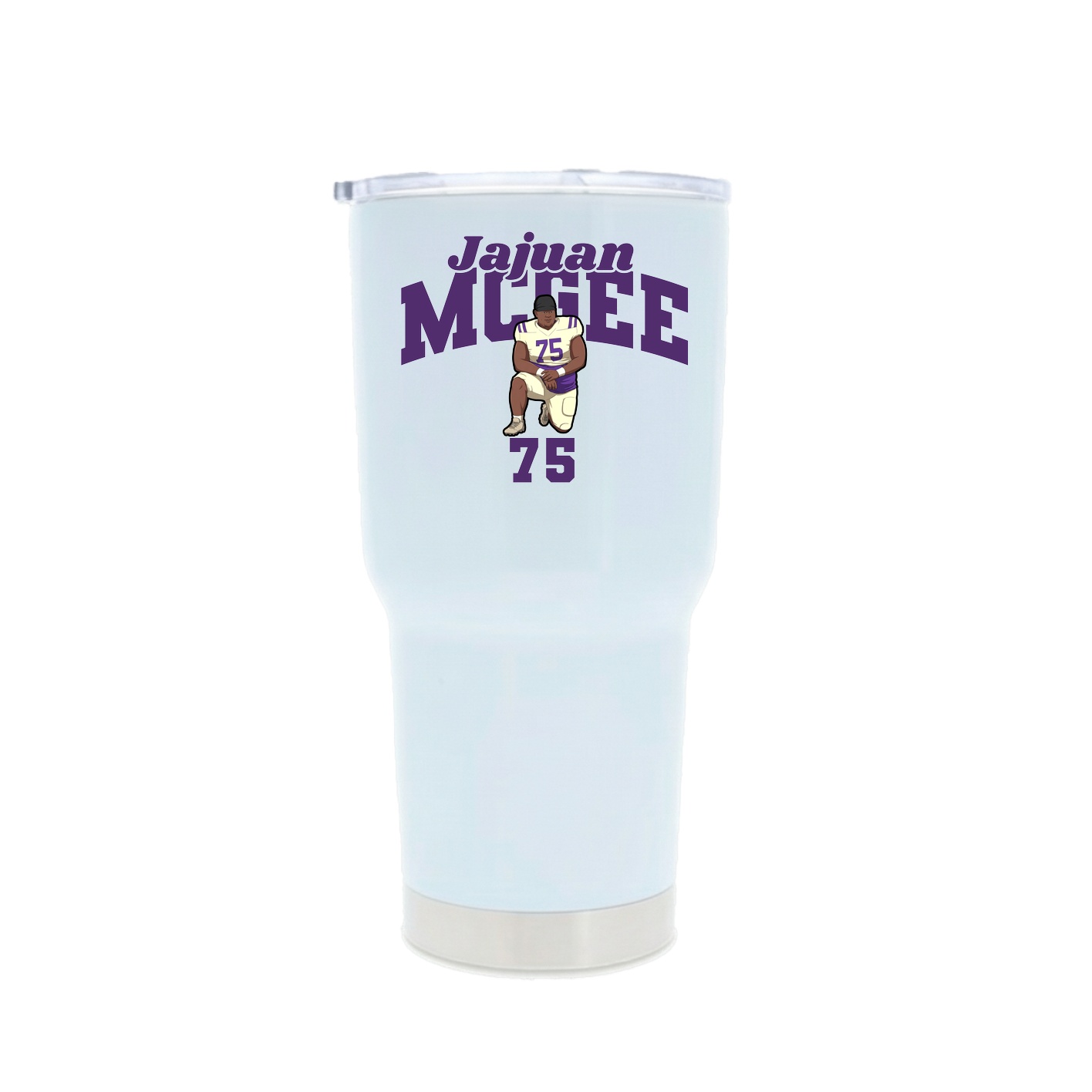 30oz Stainless Steel Tumbler — Signature Arch in White