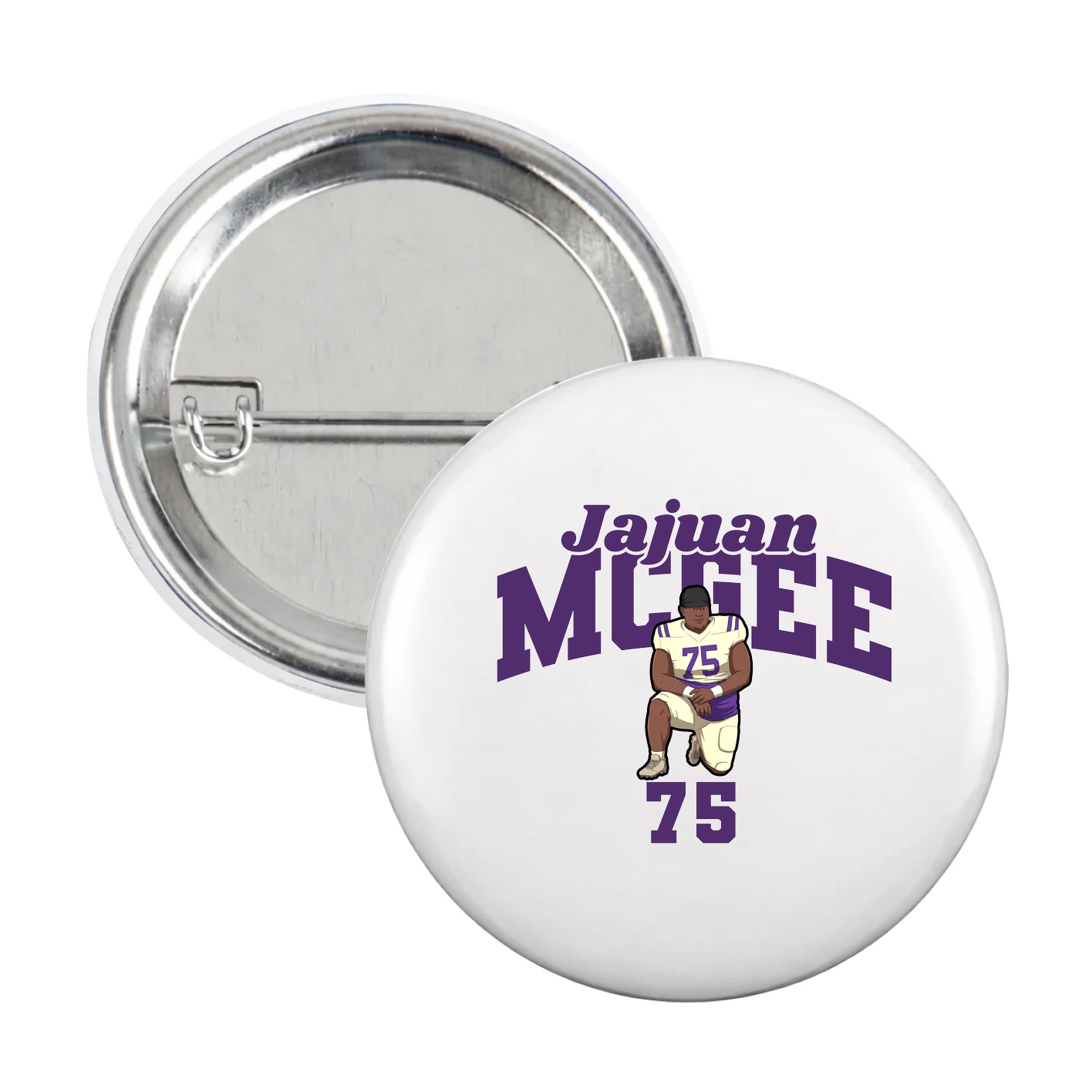 Game Day Button — Signature Arch in White