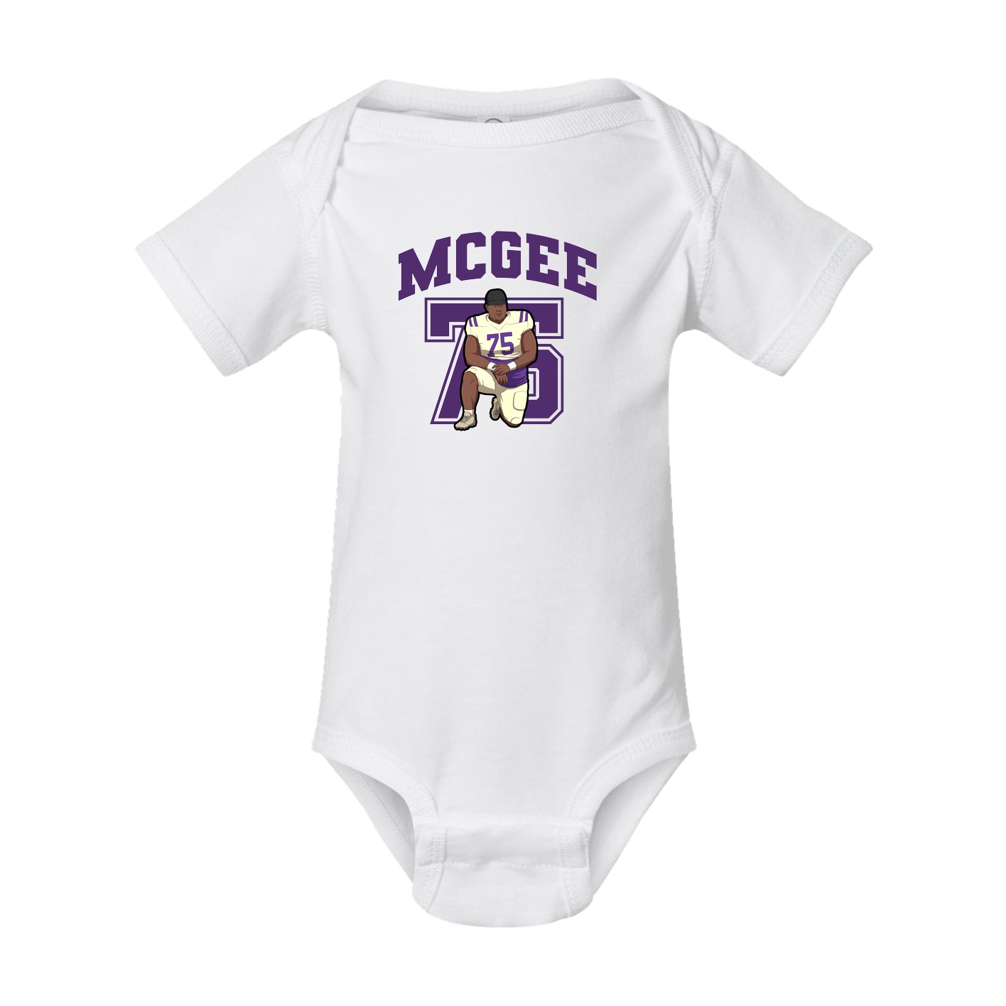 Baby Onesie — Number in White