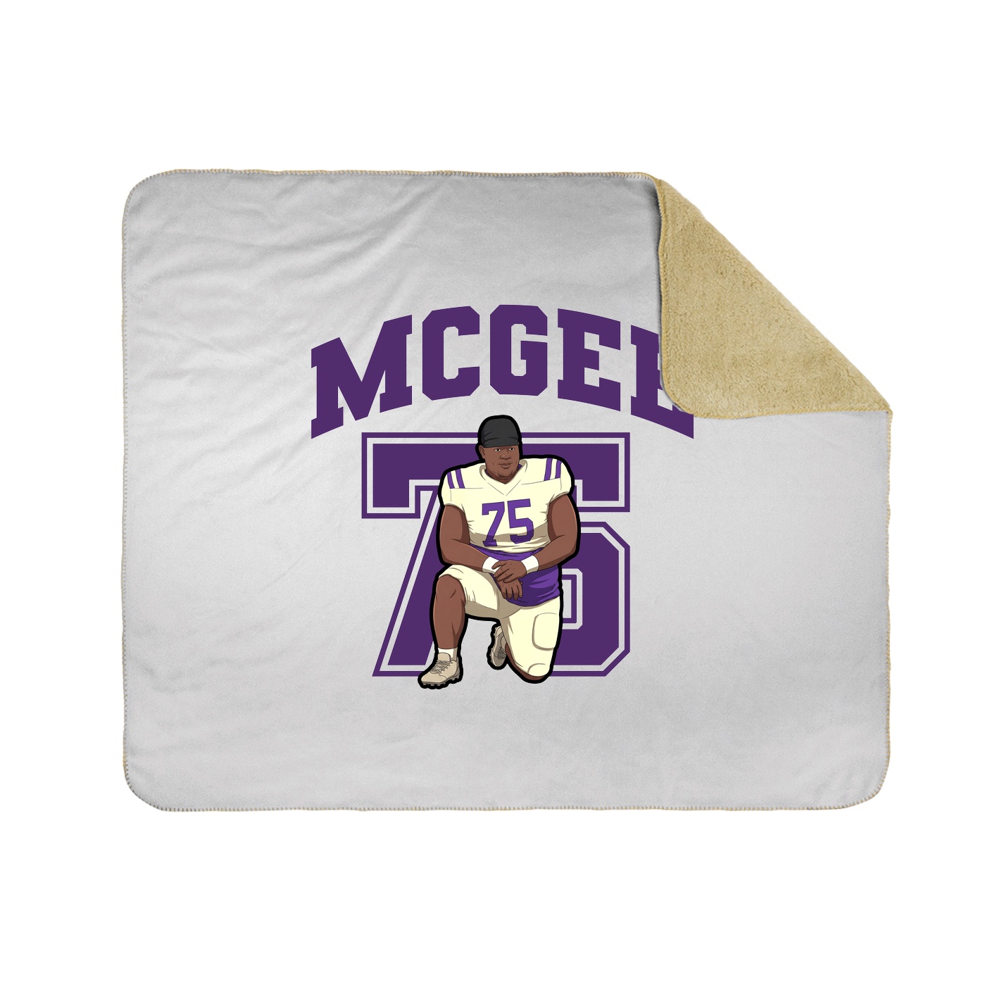 Throw Blanket — Number in White
