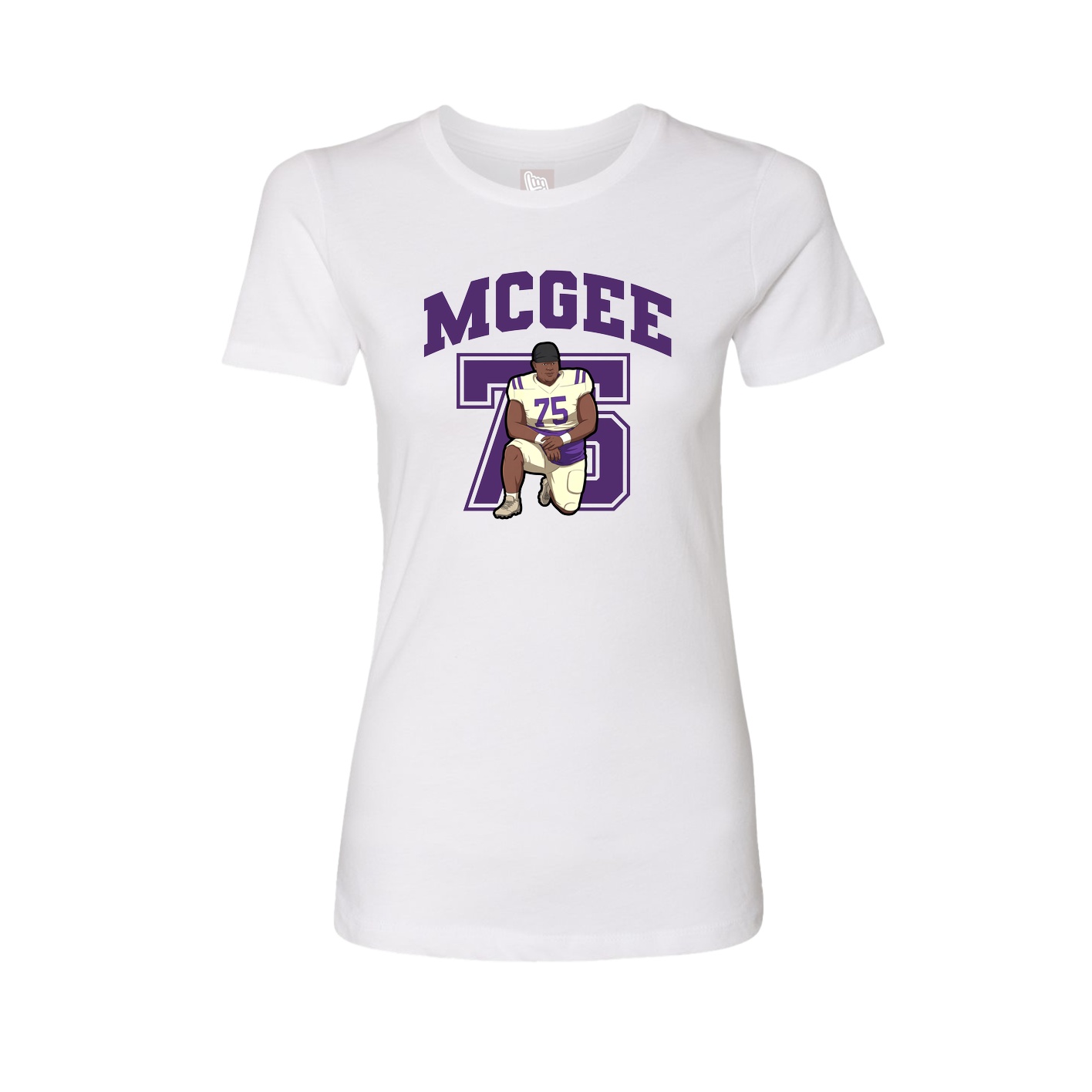 Womens Tee — Number in White