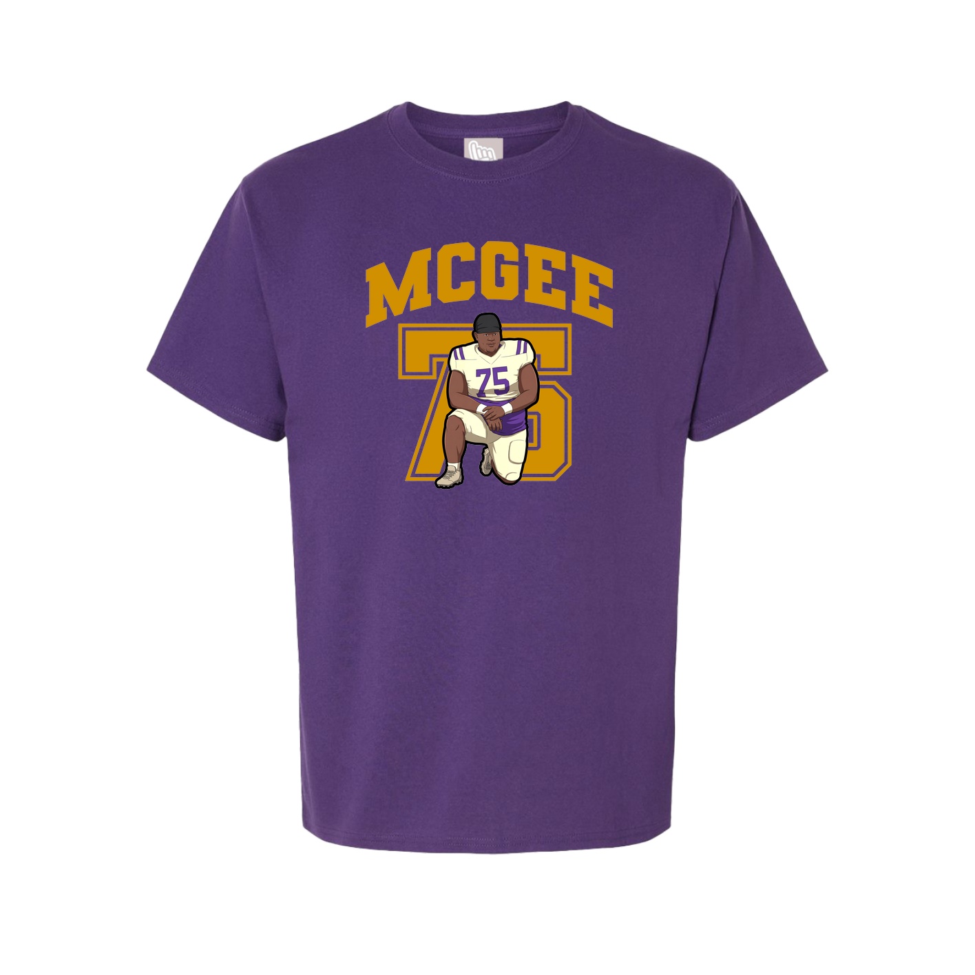 Youth Tee — Number in Purple
