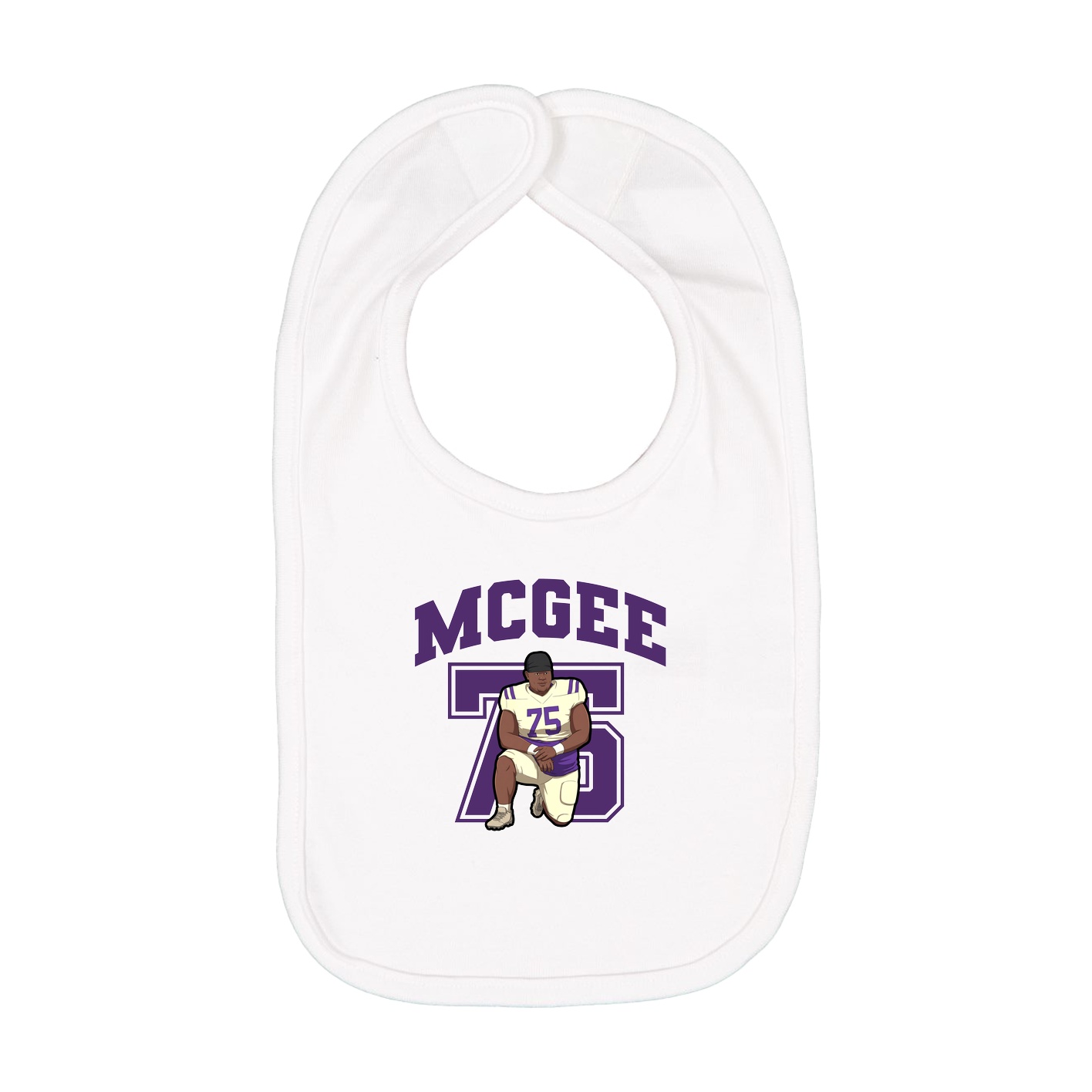 Infant Bib — Number in White