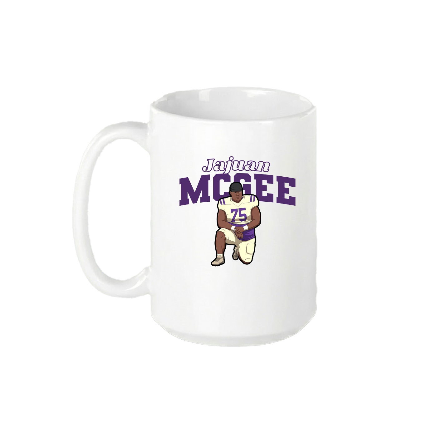 15oz Coffee Mug — Name Arch in White