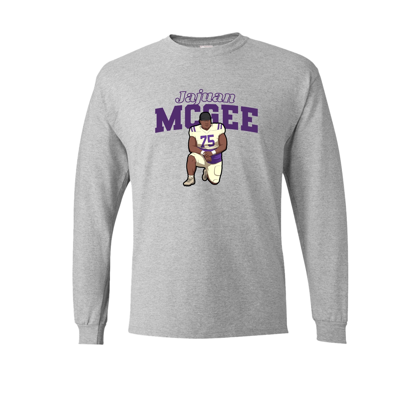 Long Sleeve Tee — Name Arch in Grey