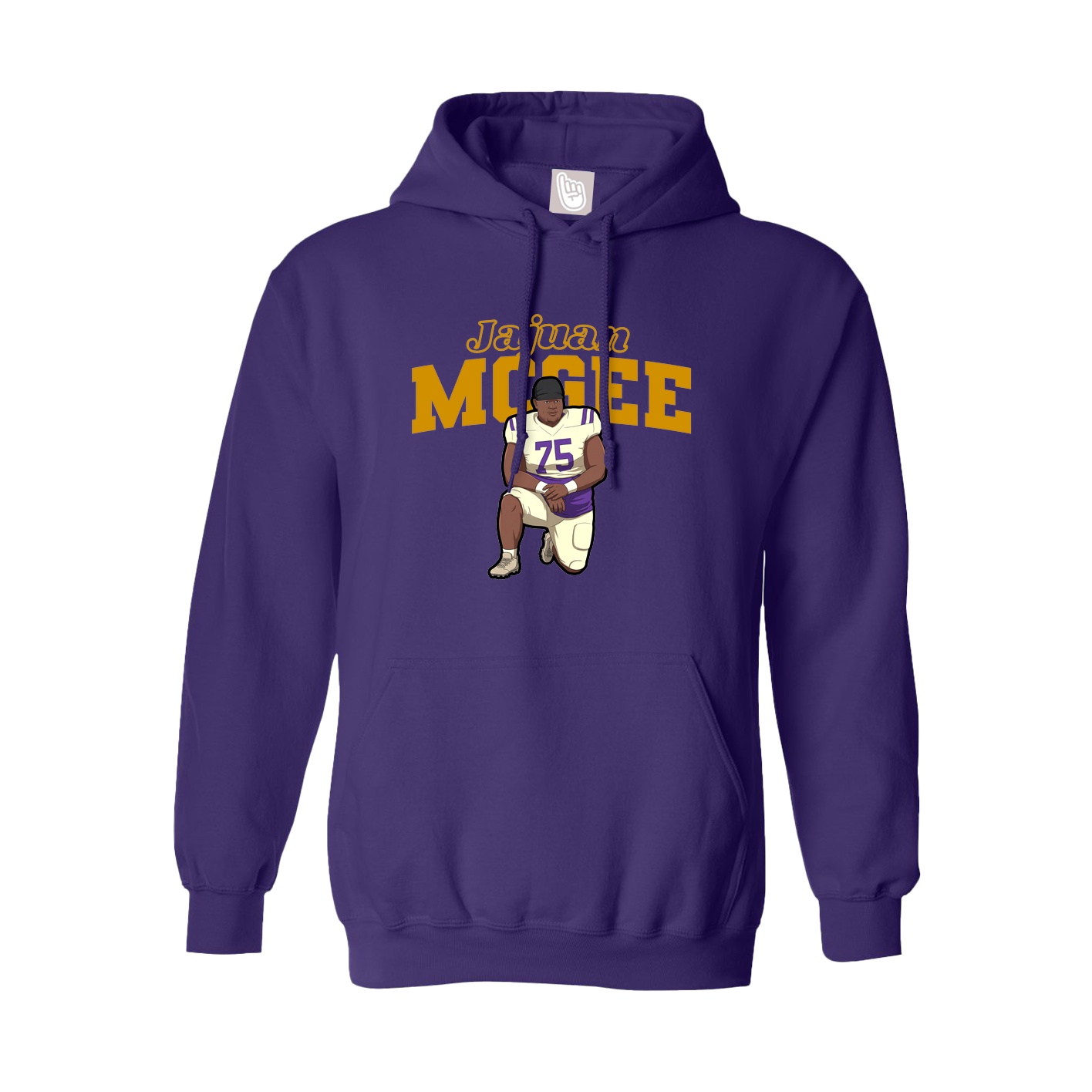 Hoodie — Name Arch in Purple