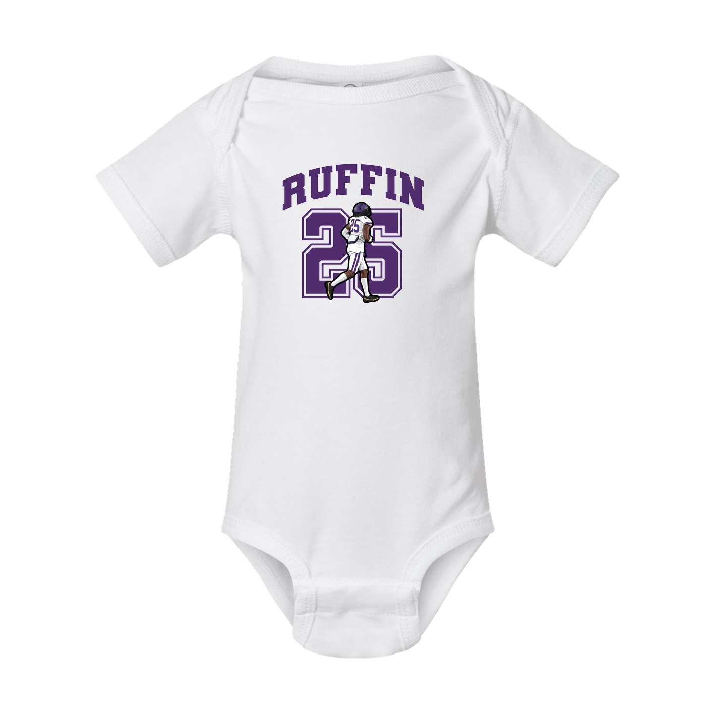Baby Onesie — Number in White