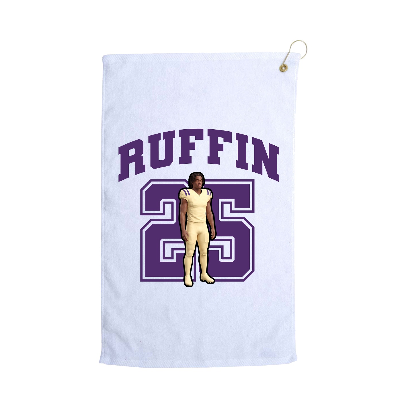 Golf Towel — Number in White