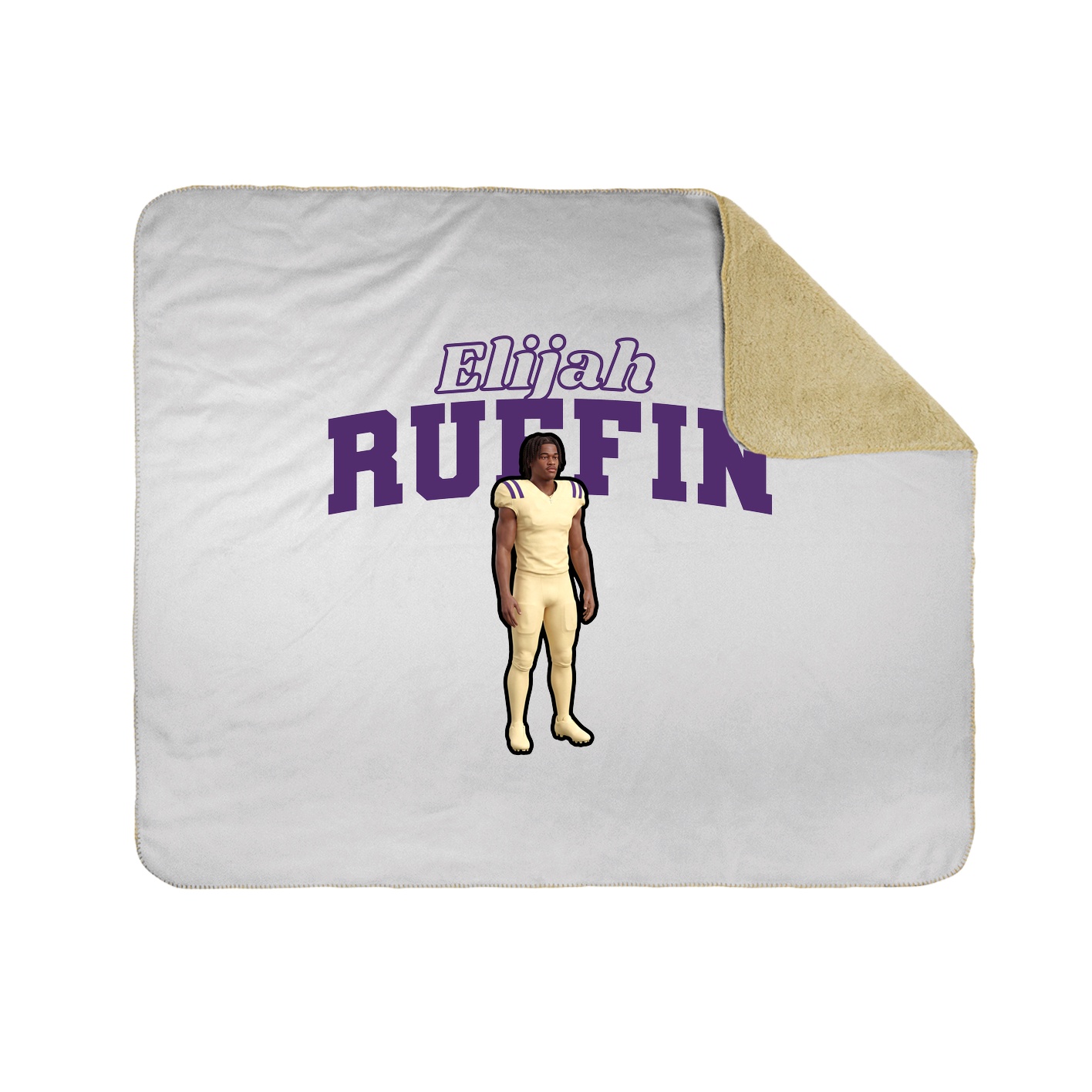 Throw Blanket — Name Arch in White