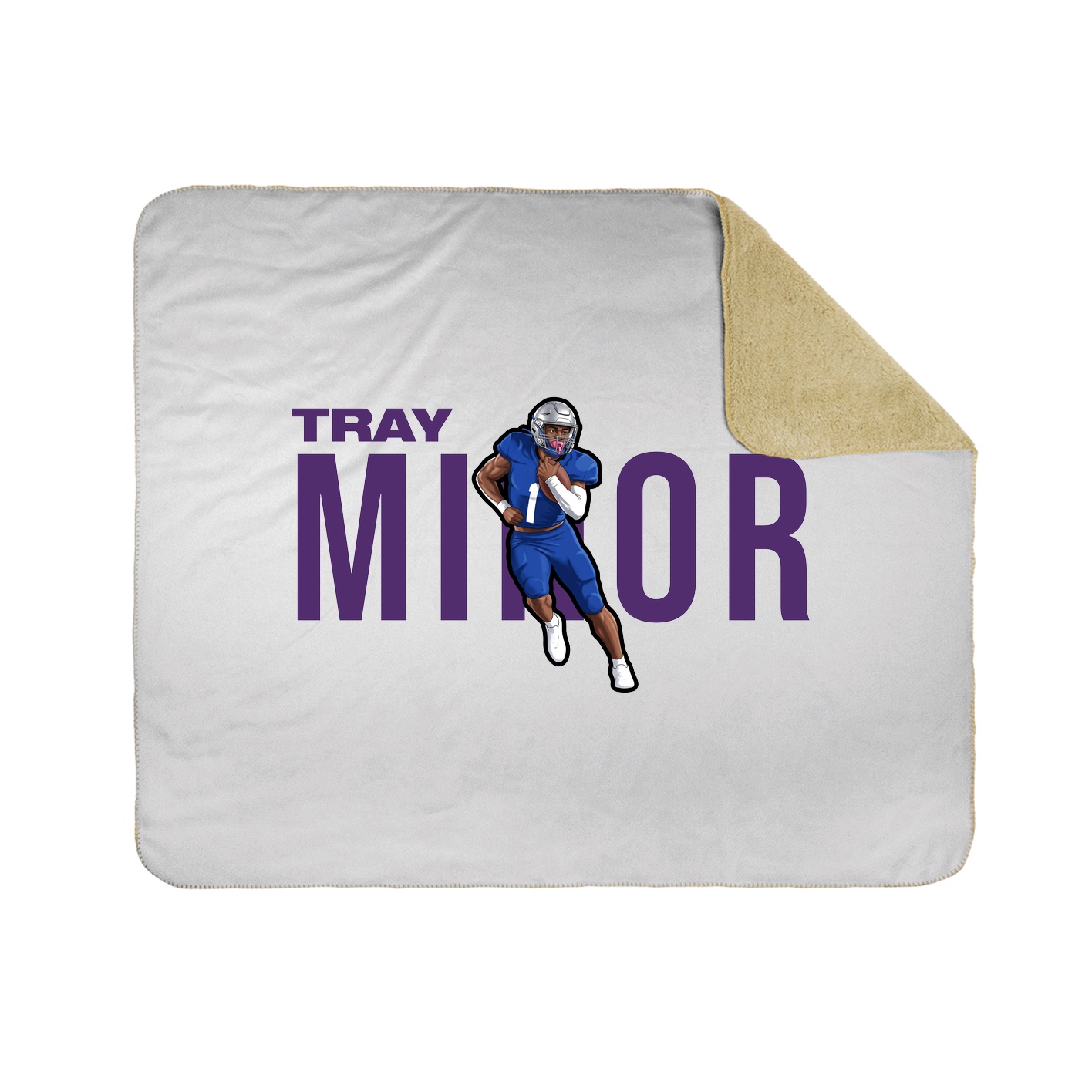 Throw Blanket — Player Name in White