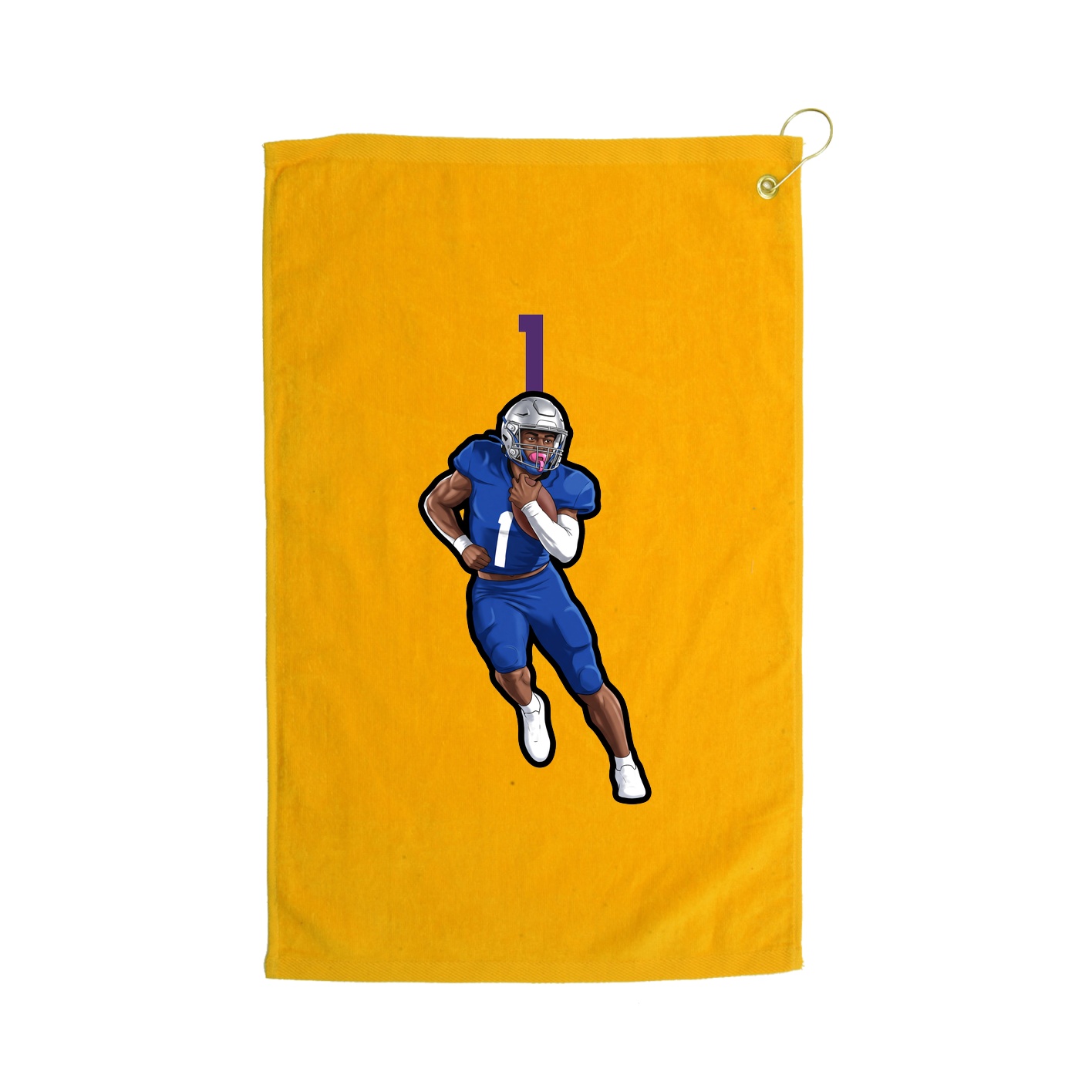 Golf Towel — Number Top in Gold