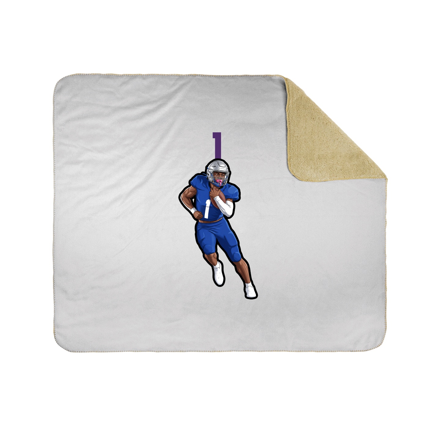 Throw Blanket — Number Top in White