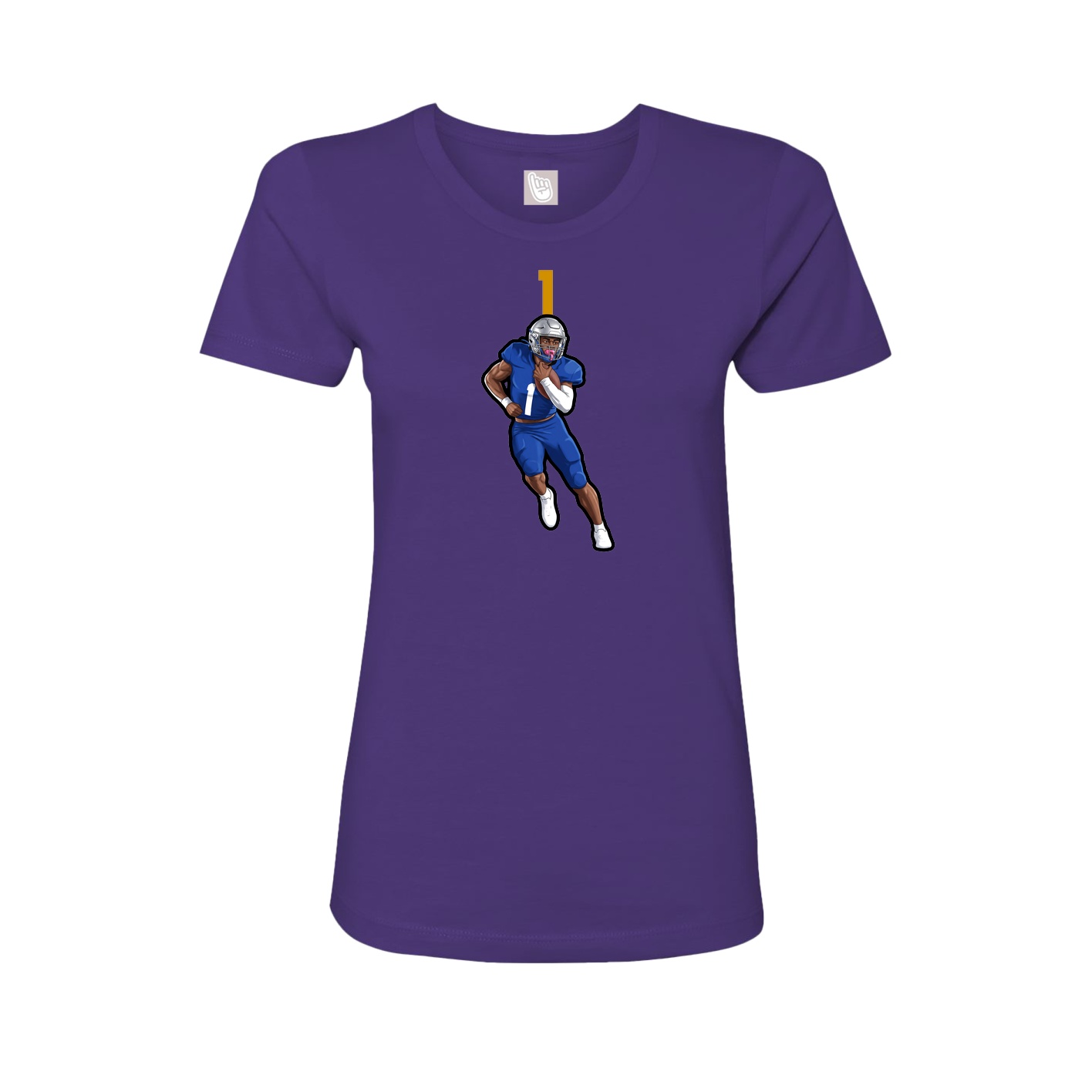 Fitted Women's Tee — Number Top in Purple
