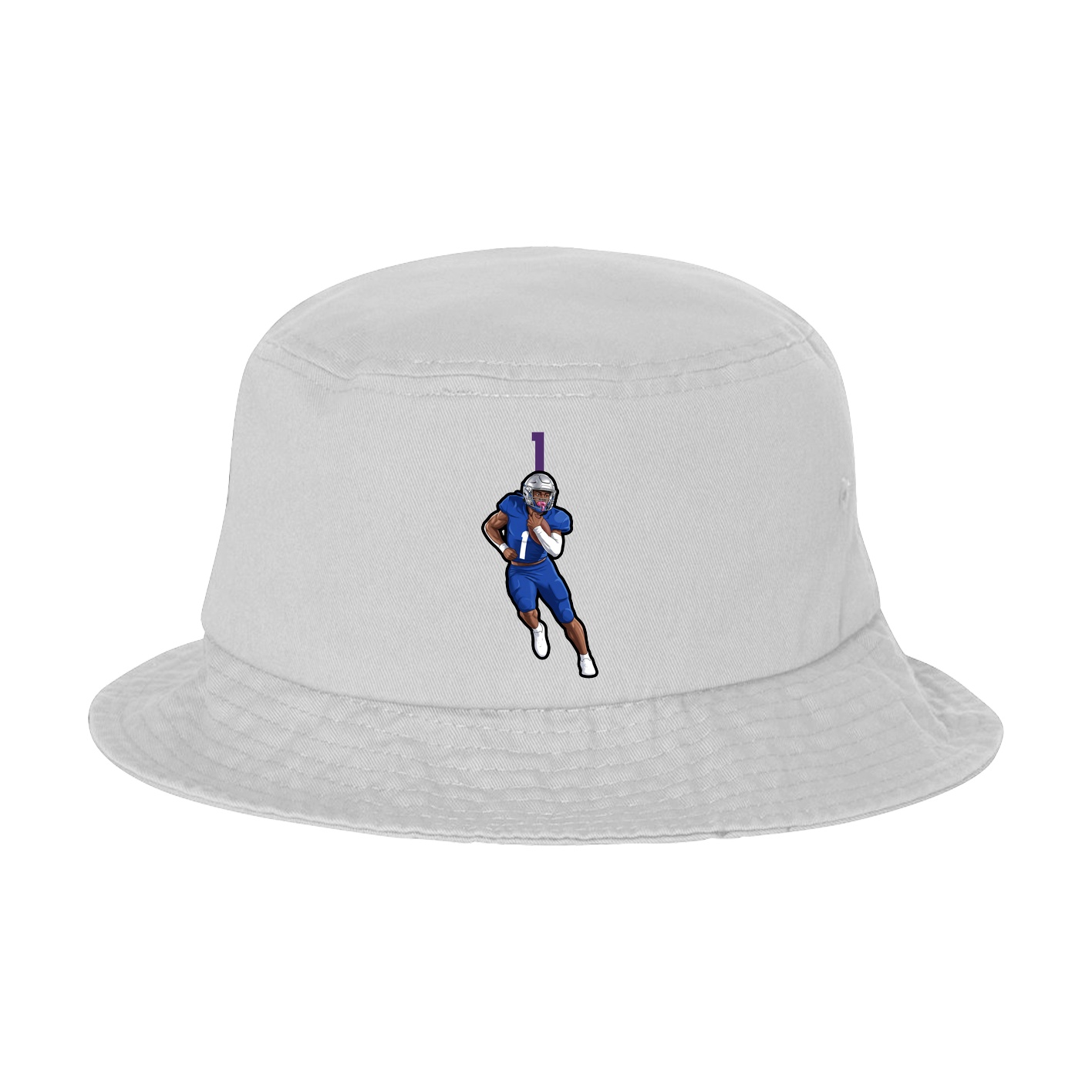 Bucket Cap — Number Top in White