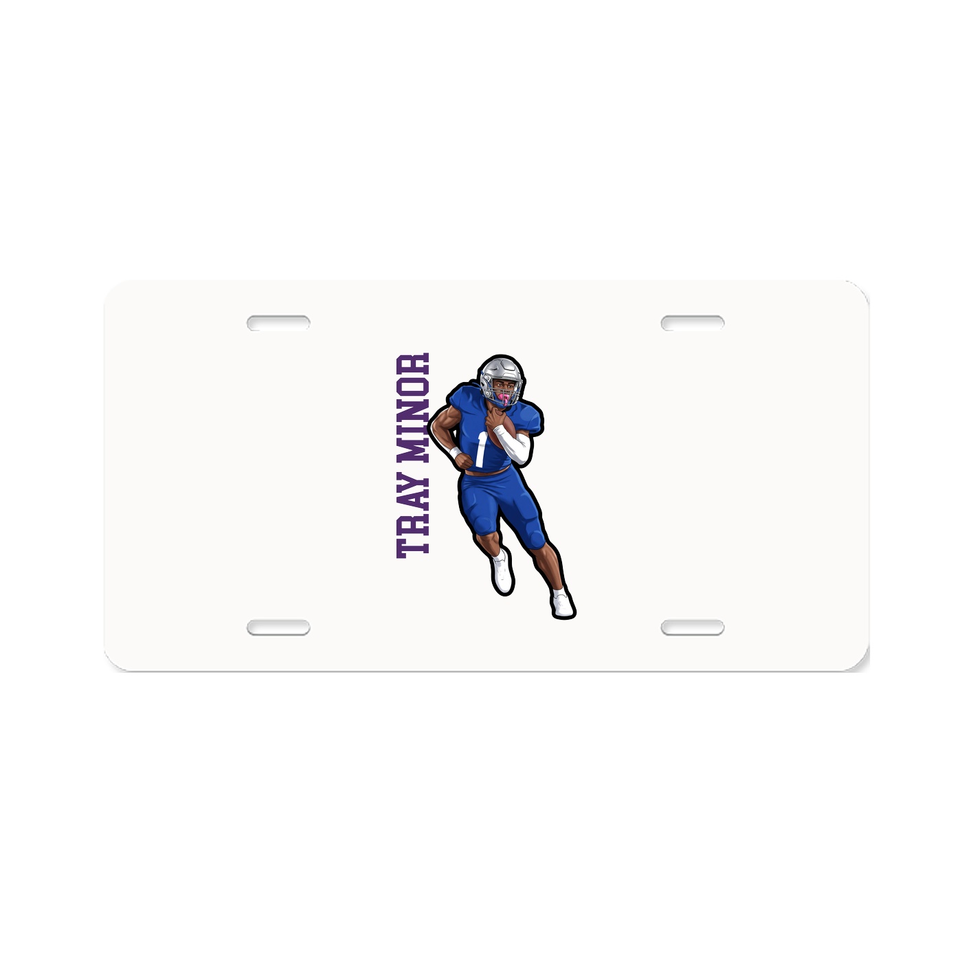License Plate — Name Vertical in Classic