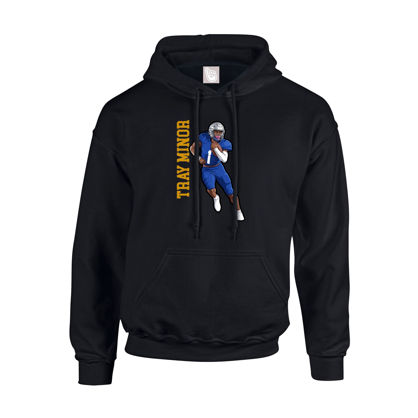 Hoodie — Name Vertical in Black