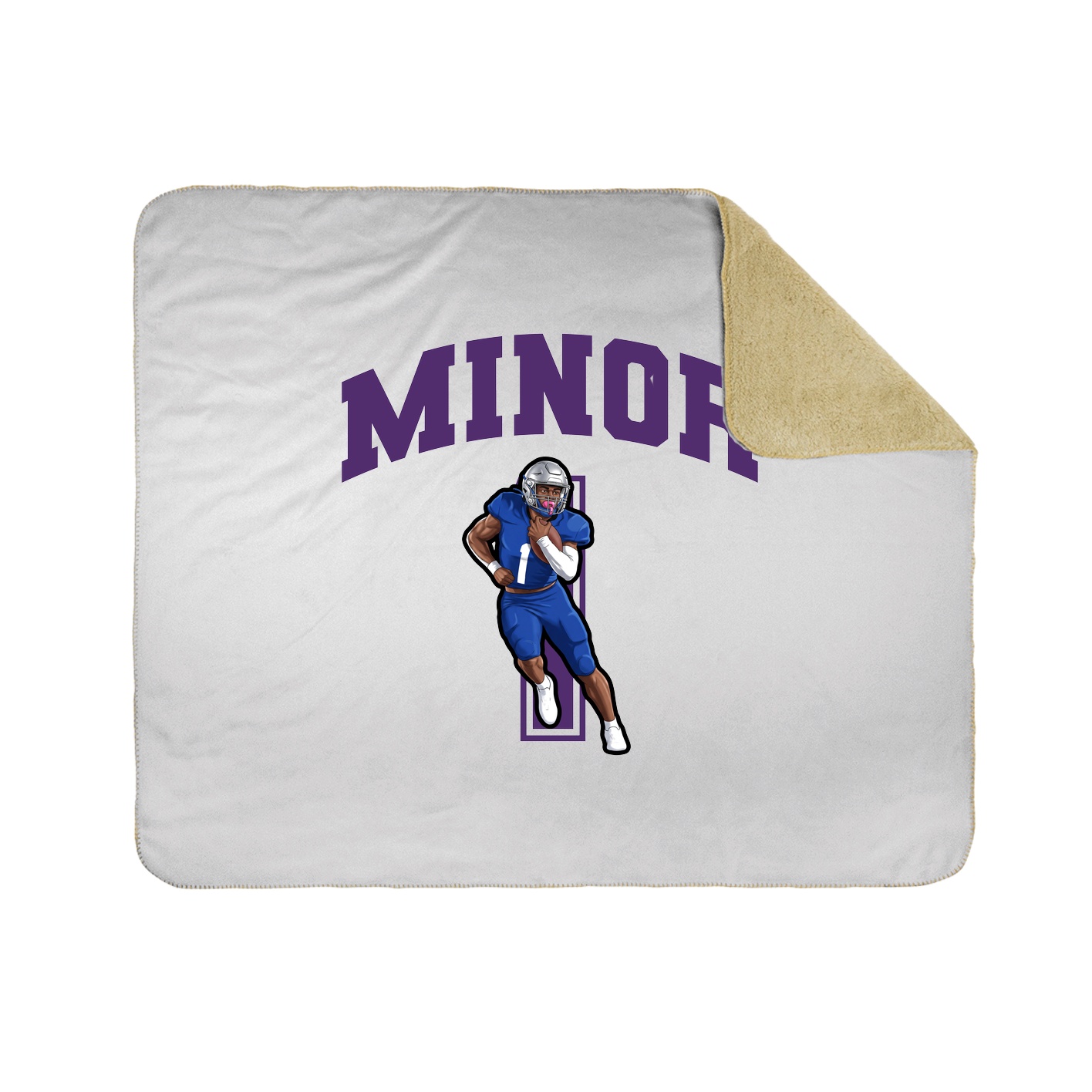 Throw Blanket — Number in White