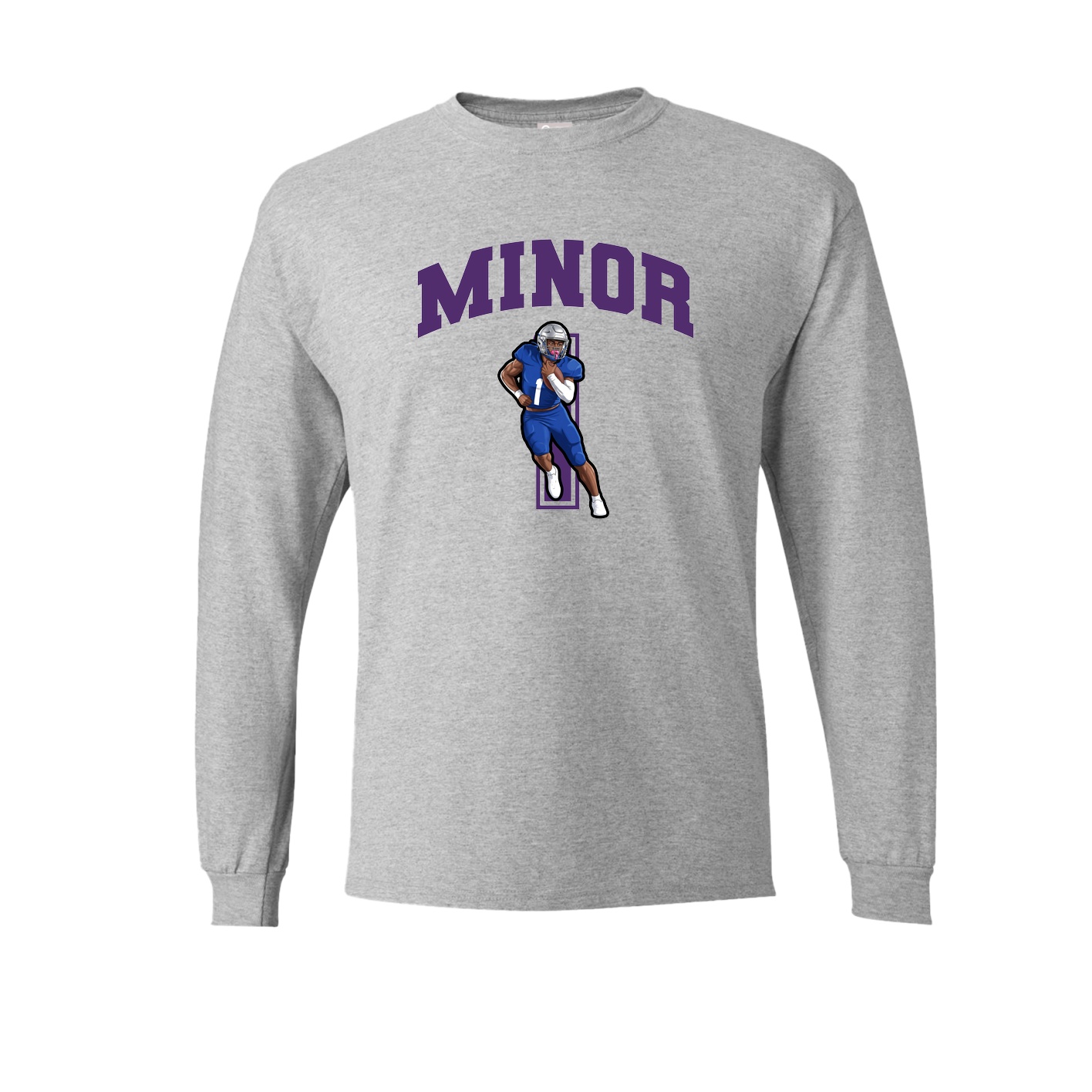 Long Sleeve Tee — Number in Grey