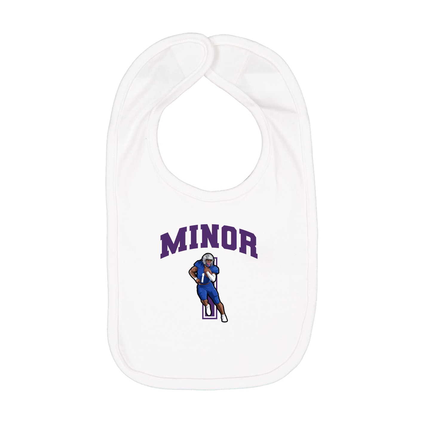 Infant Bib — Number in White