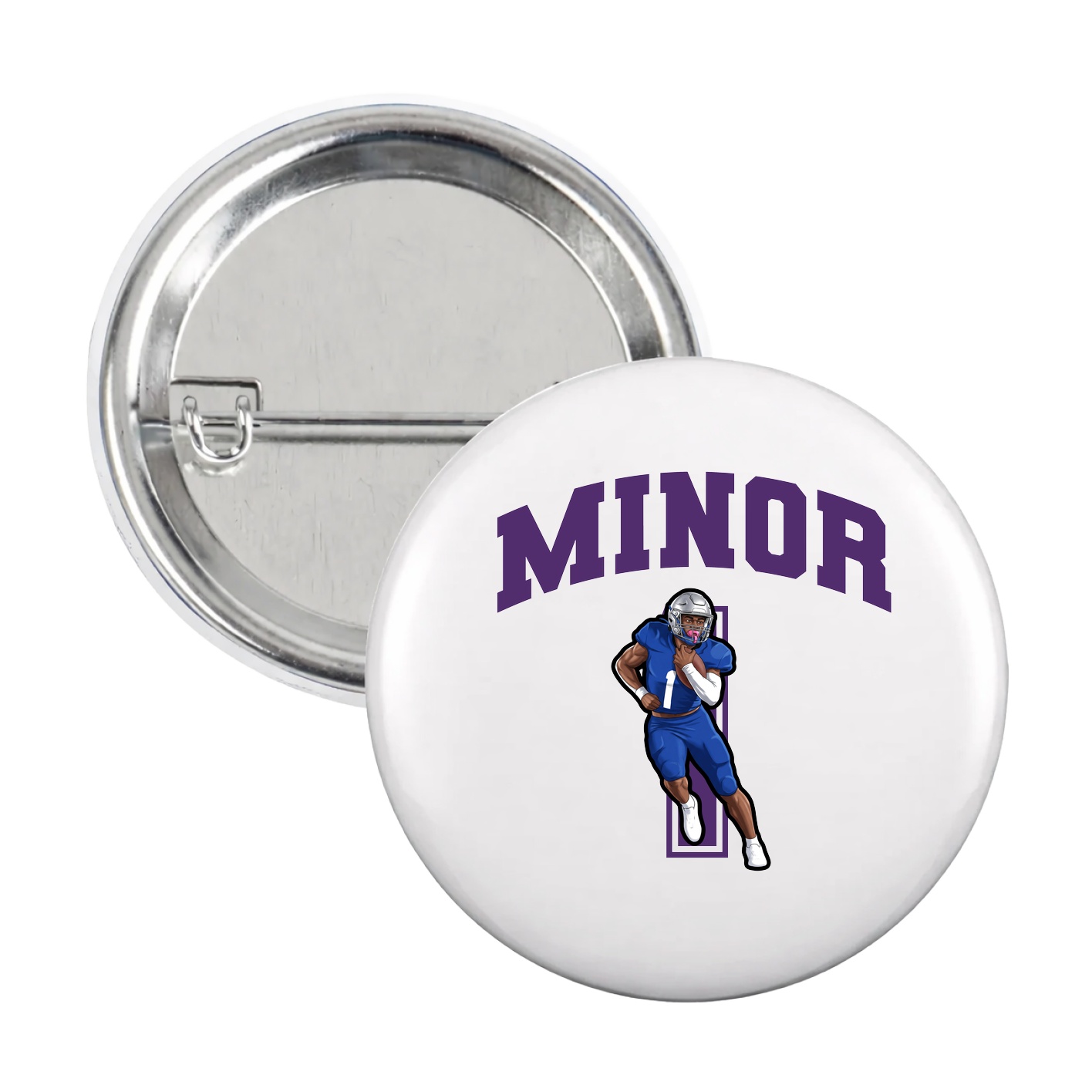 Game Day Button — Number in White
