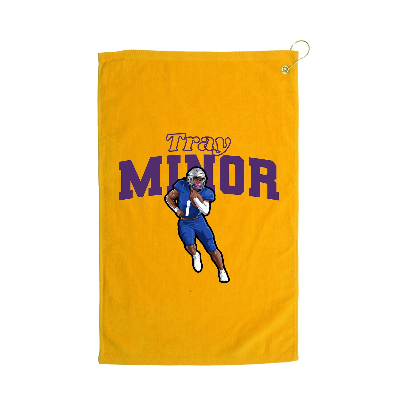 Golf Towel — Name Arch in Gold