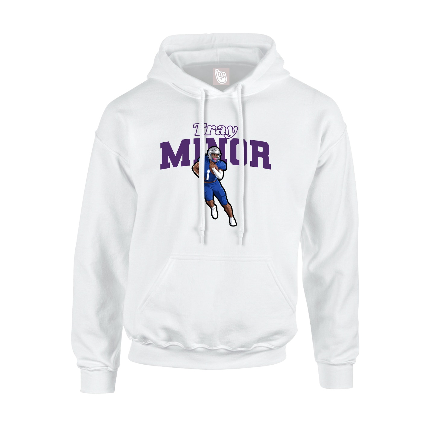 Hoodie — Name Arch in White