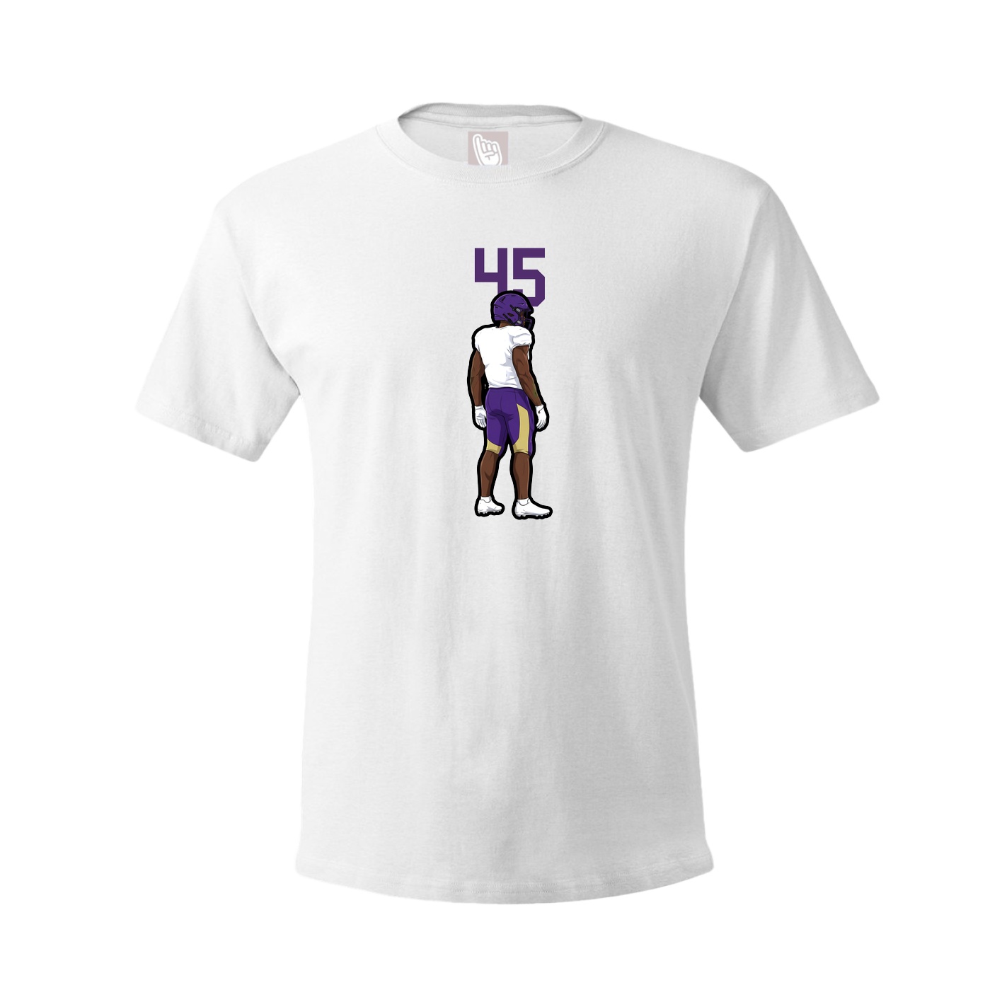 Youth Tee — Number Top in White