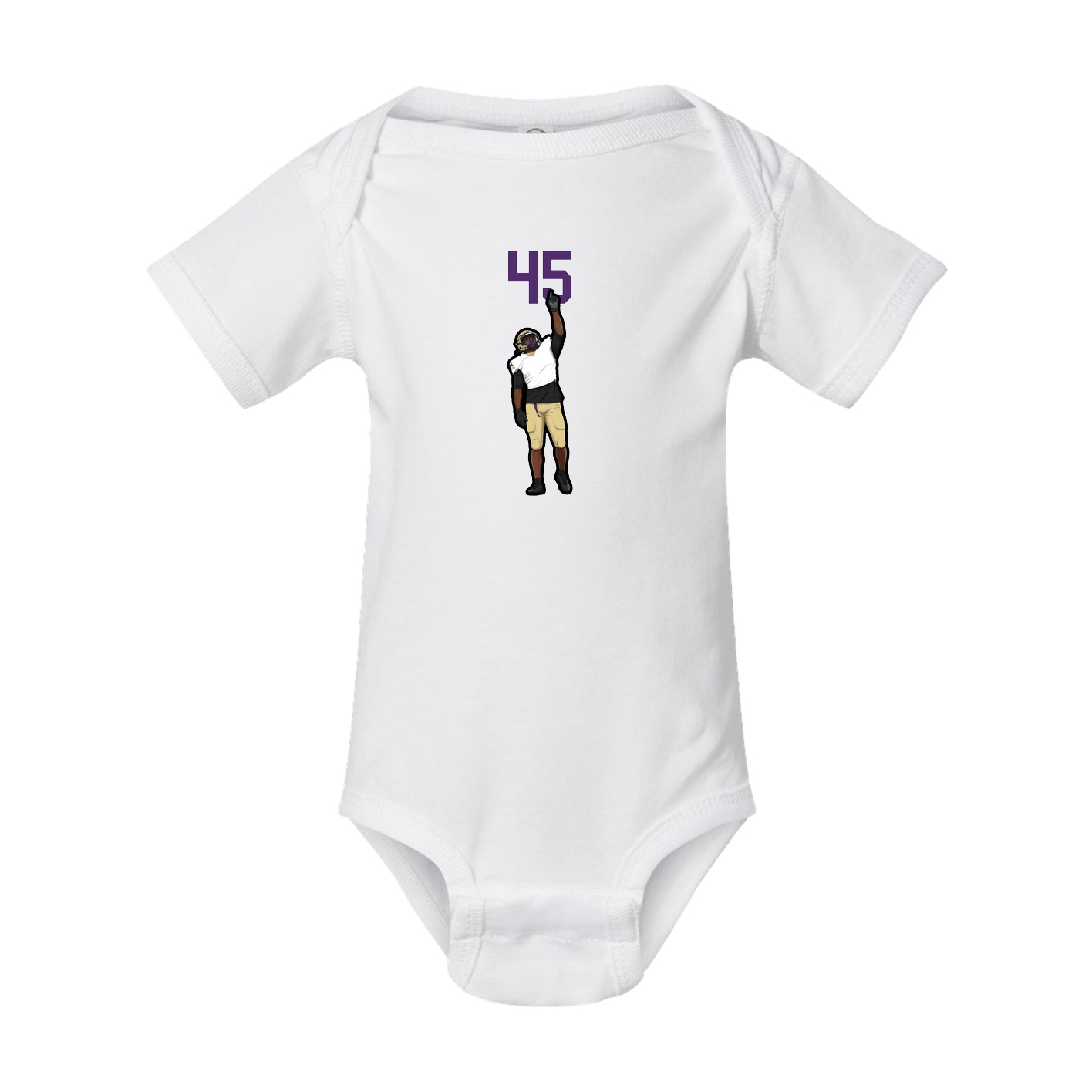 Baby Onesie — Number Top in White
