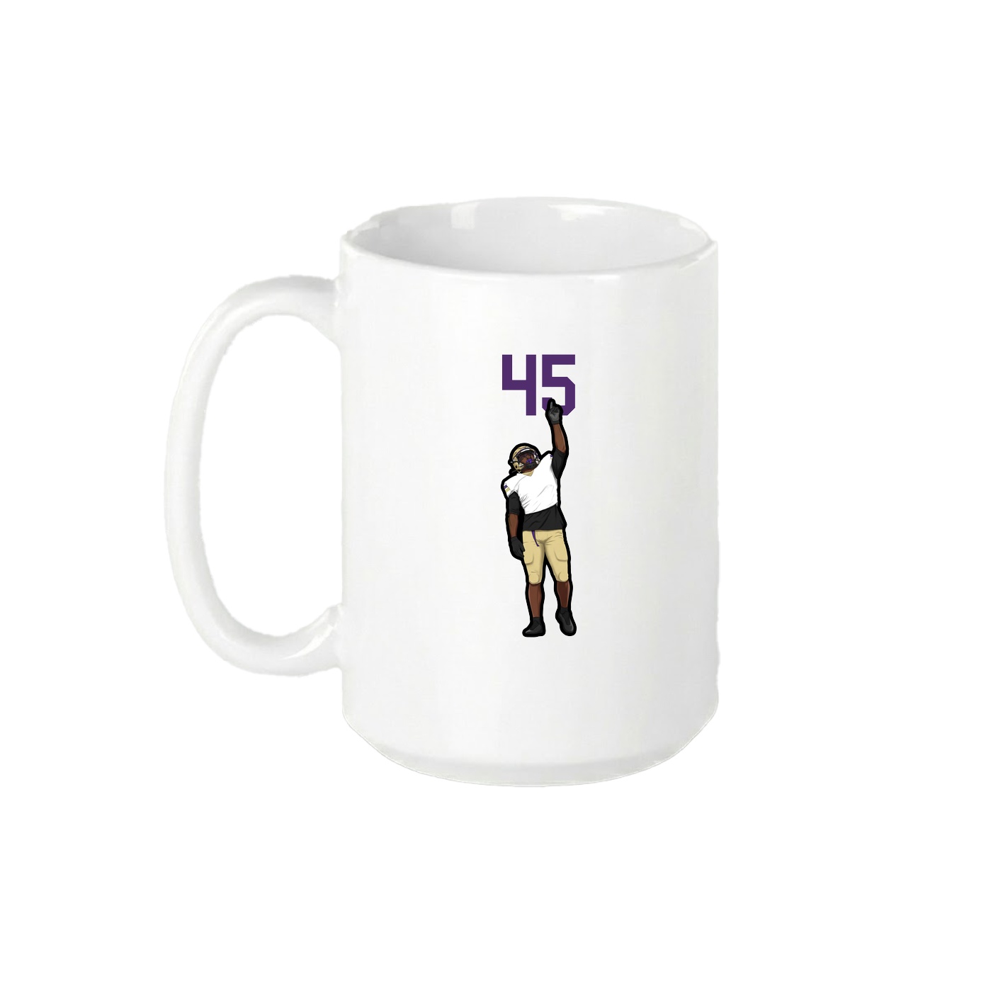 15oz Coffee Mug — Number Top in White