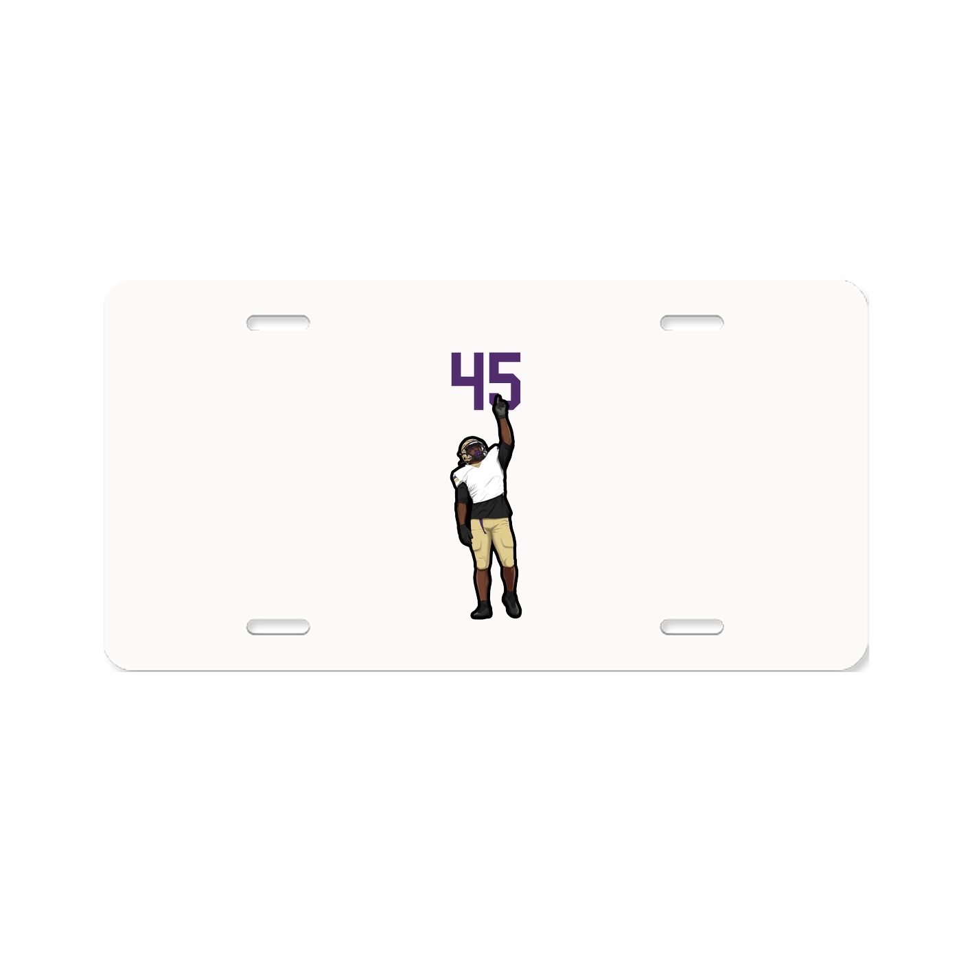 License Plate — Number Top in Classic