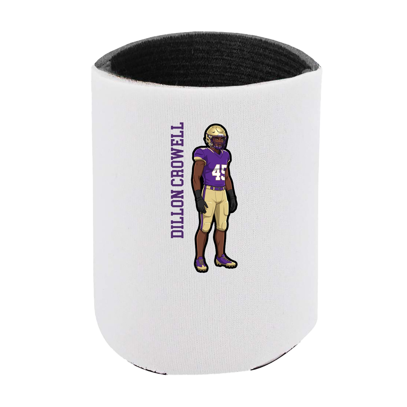Can Holder — Name Vertical in White