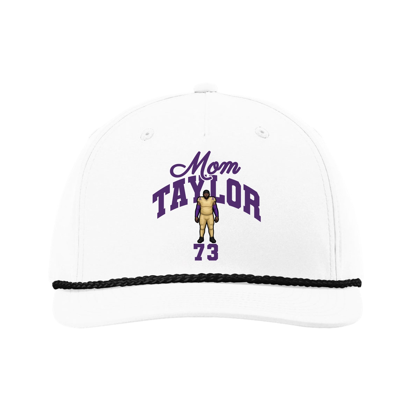 Five-Panel Classic Rope Cap — Mothers Day Arch in White
