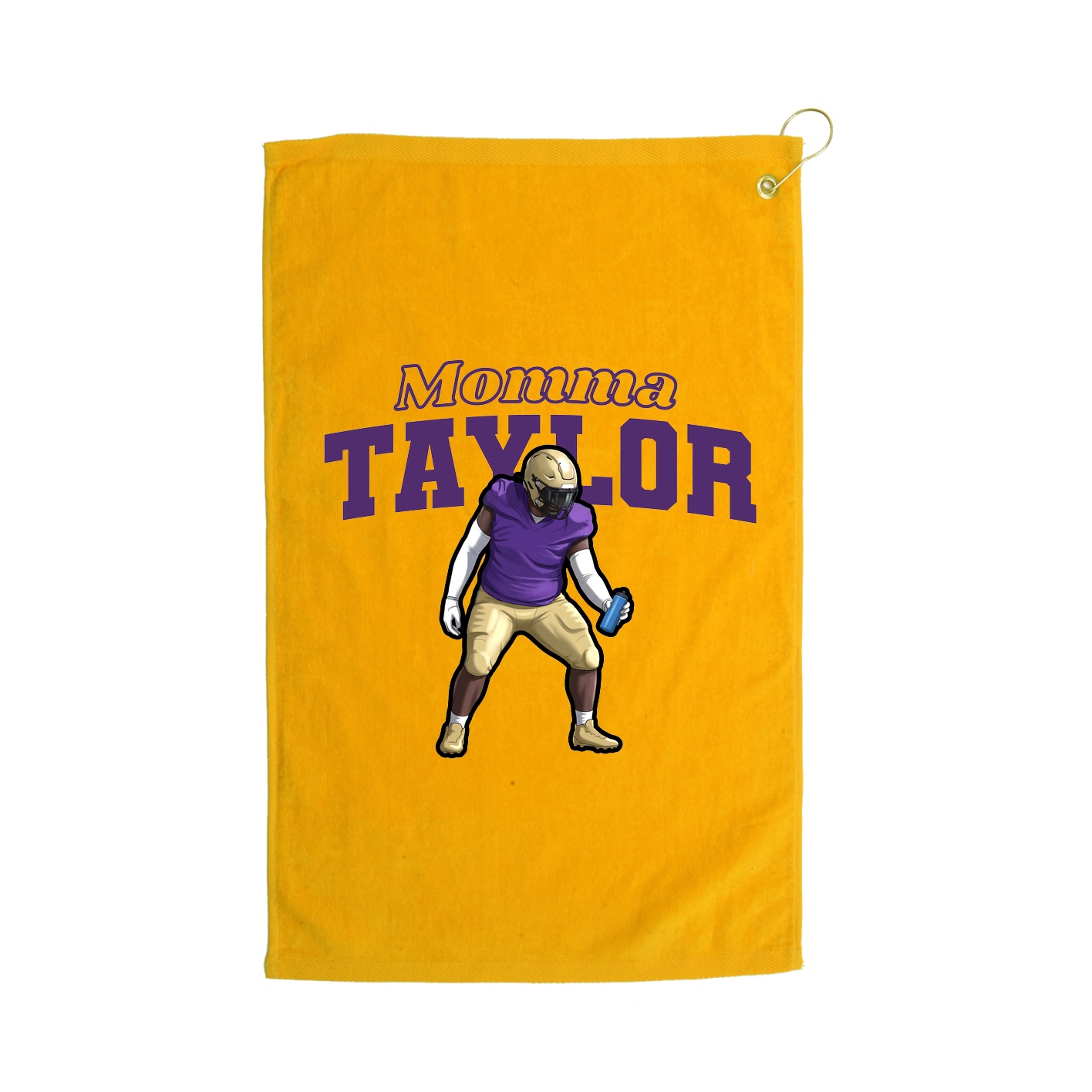 Golf Towel — Mothers Day Block in Gold