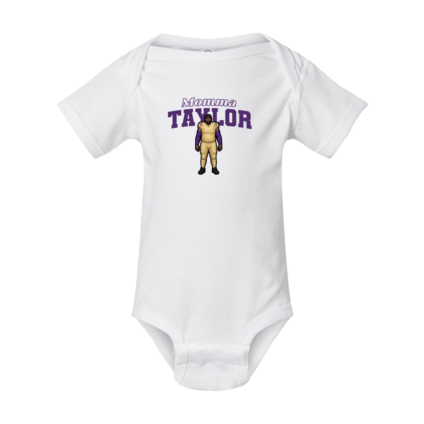 Baby Onesie — Mothers Day Block in White