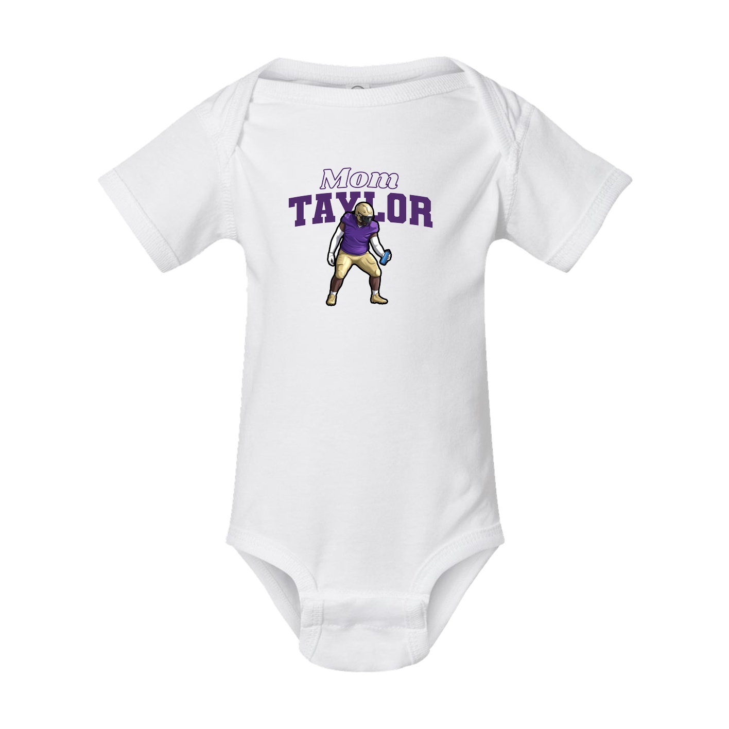Baby Onesie — Mothers Day Block in White