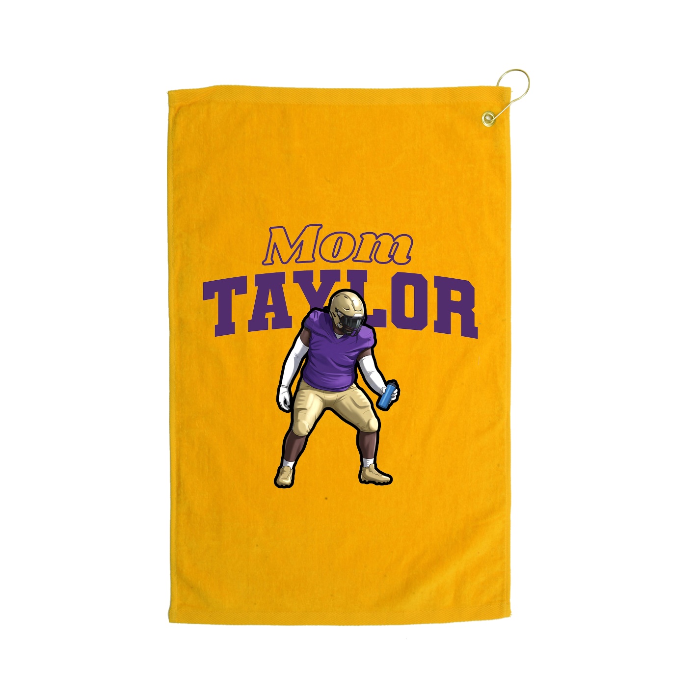 Golf Towel — Mothers Day Block in Gold