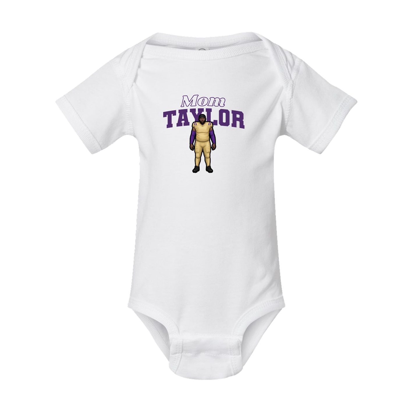 Baby Onesie — Mothers Day Block in White
