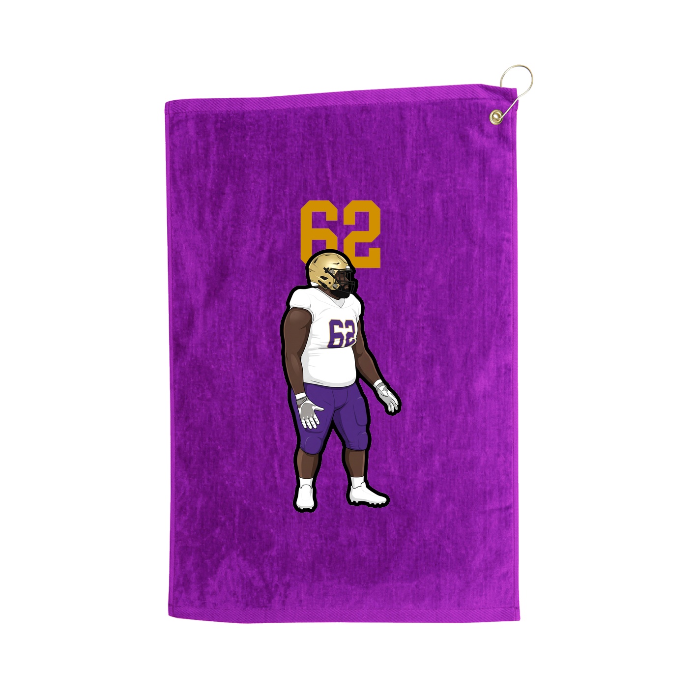 Golf Towel — Number Top in Purple