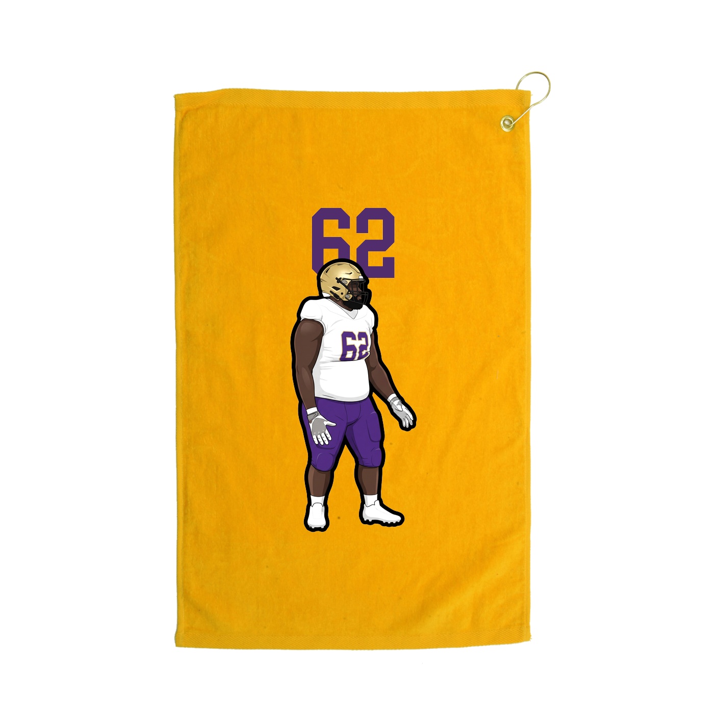 Golf Towel — Number Top in Gold