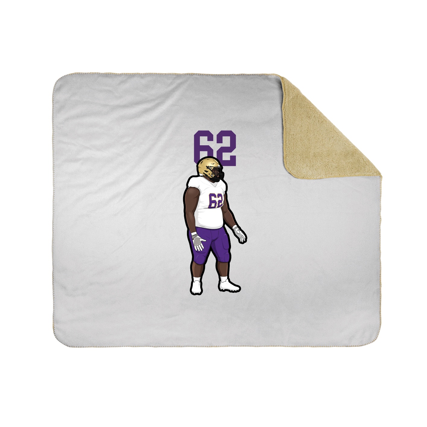 Throw Blanket — Number Top in White