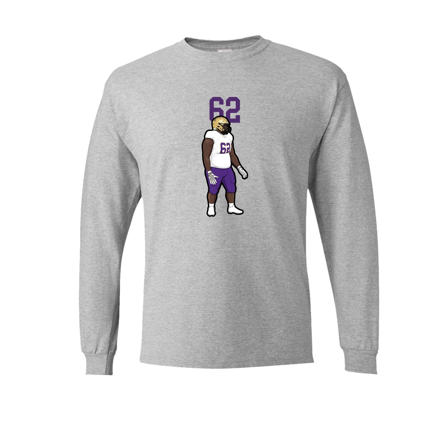 Long Sleeve Tee — Number Top in Grey