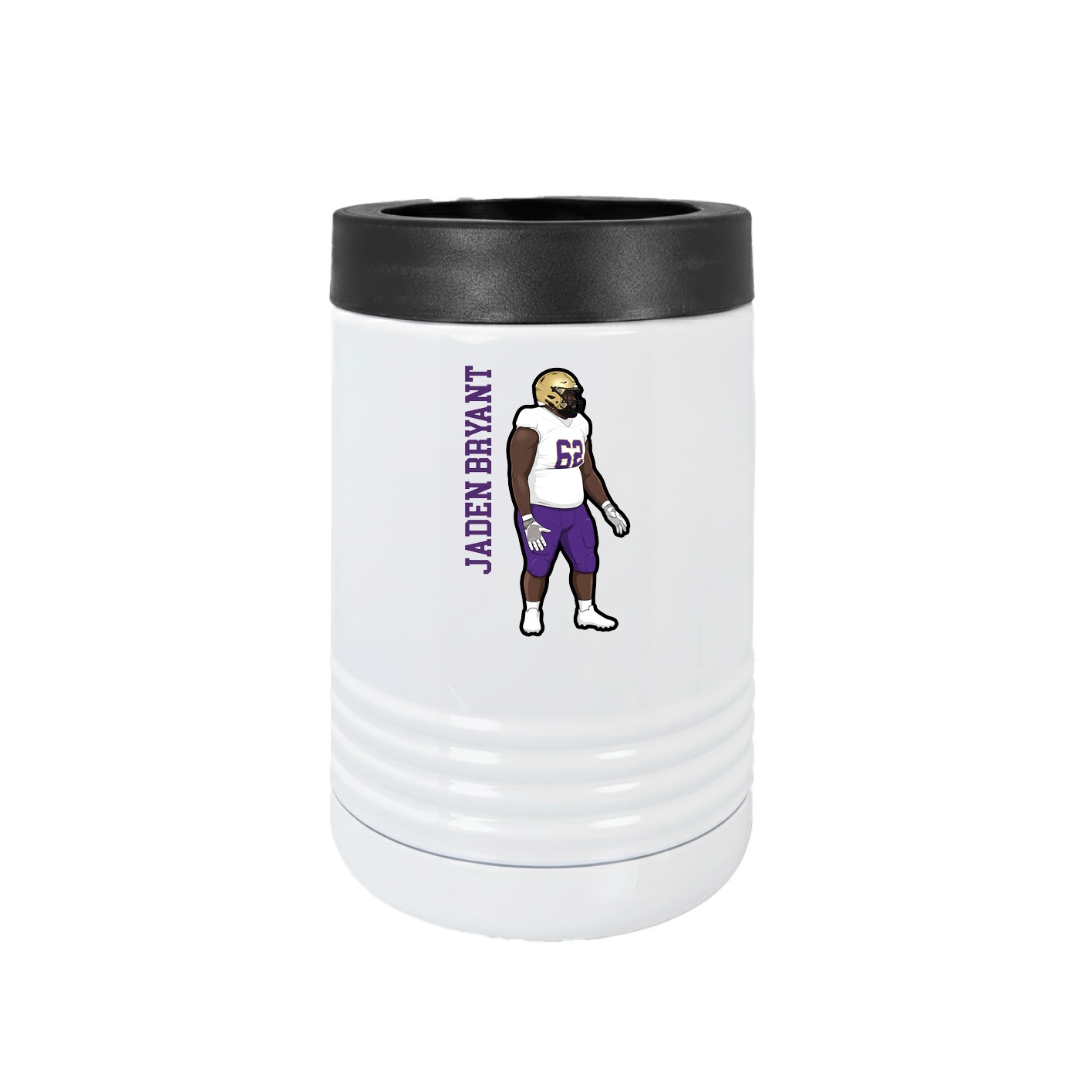 Beverage Holder — Name Vertical in White