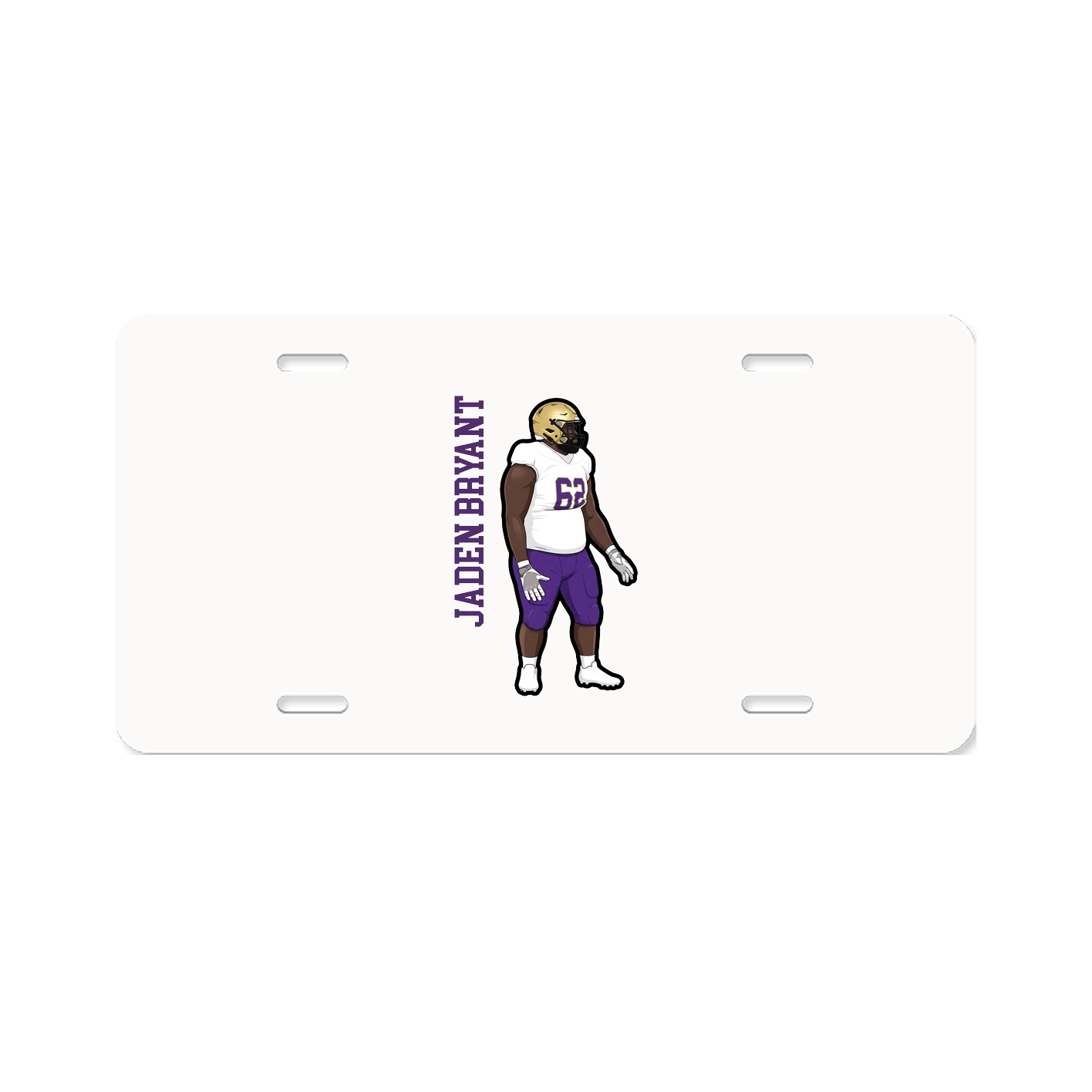 License Plate — Name Vertical in Classic