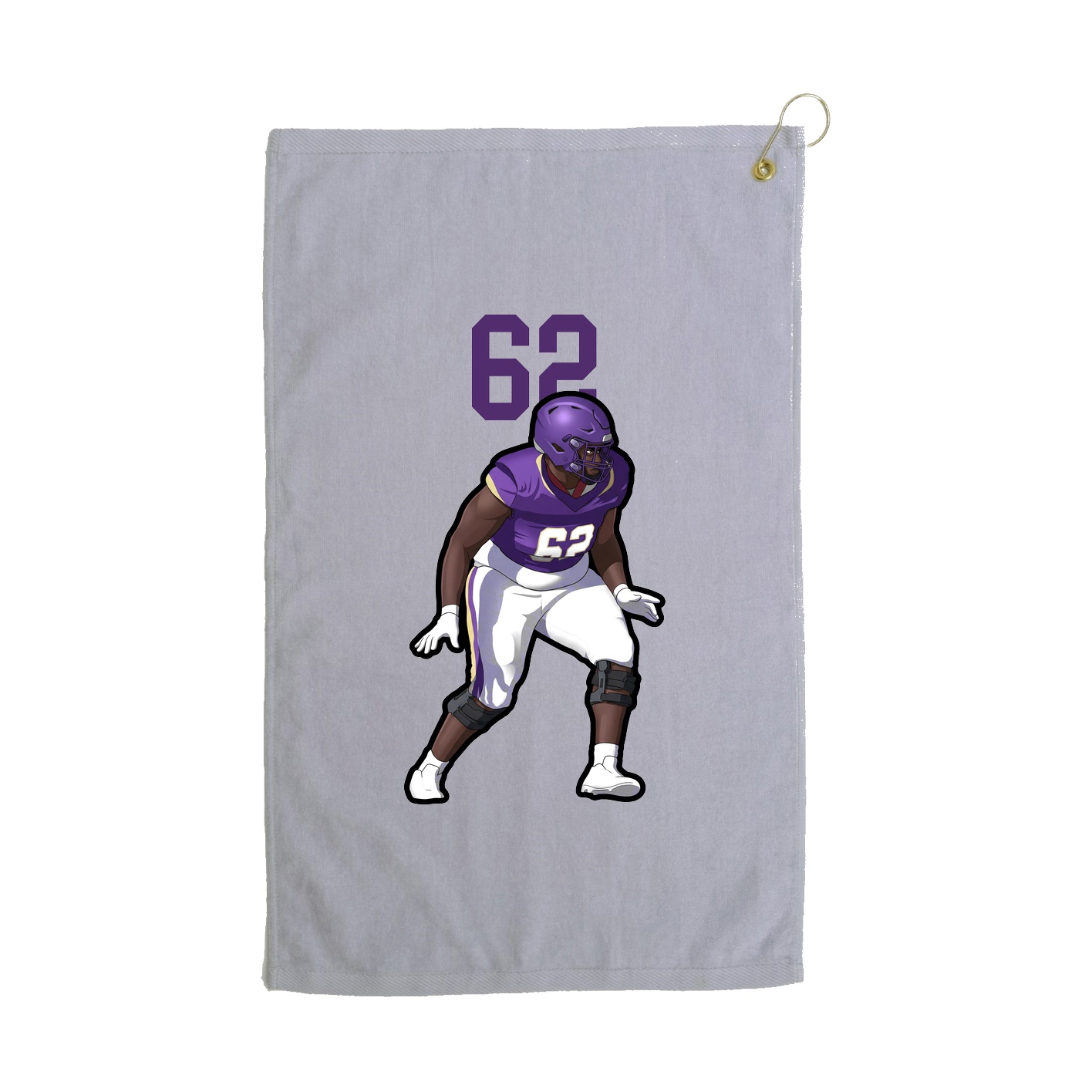 Golf Towel — Number Top in Grey