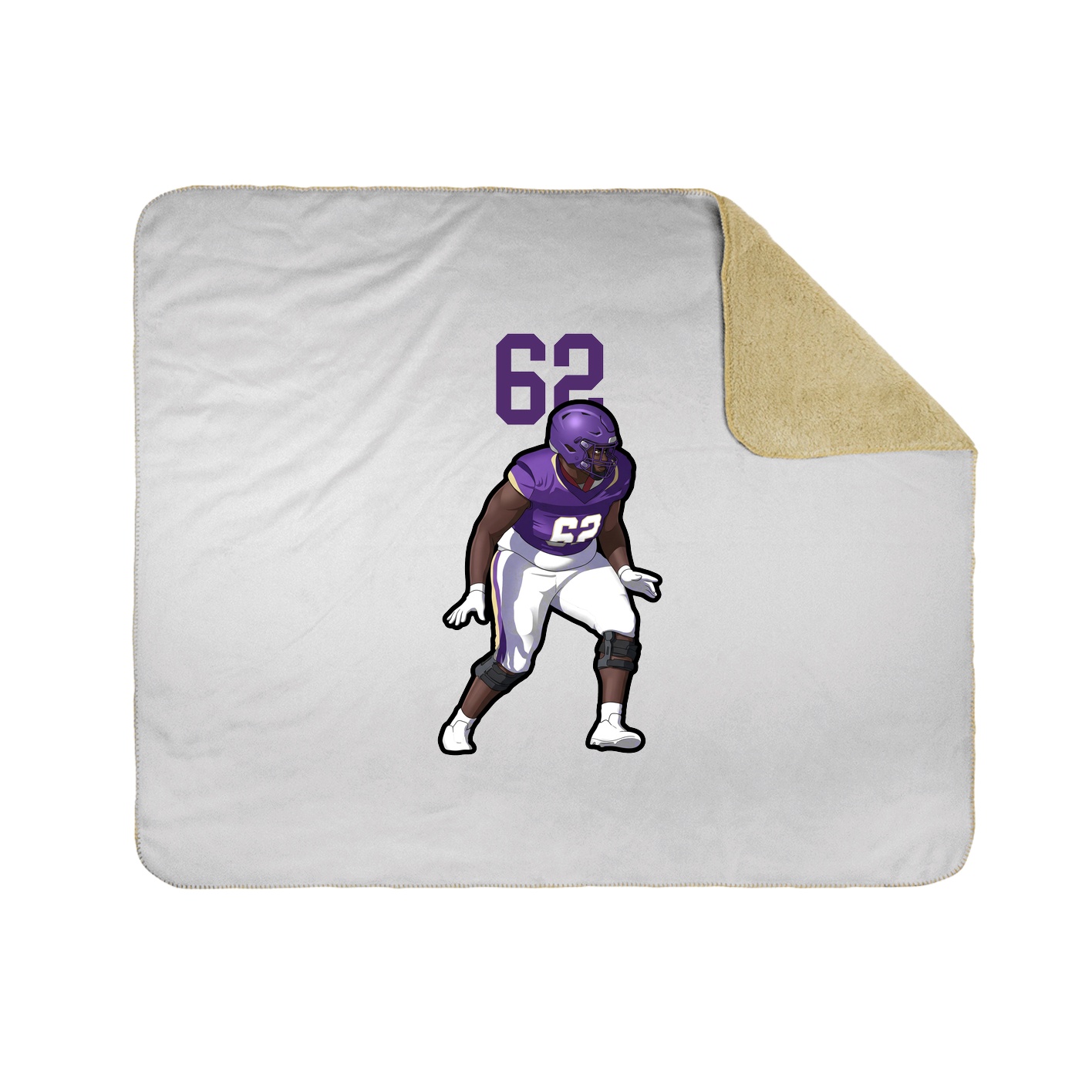 Throw Blanket — Number Top in White