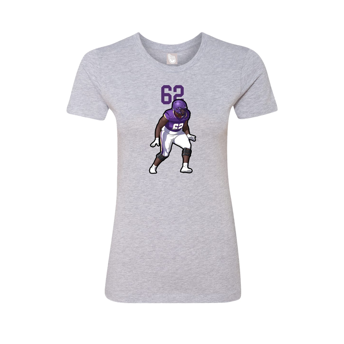 Fitted Women's Tee — Number Top in Grey